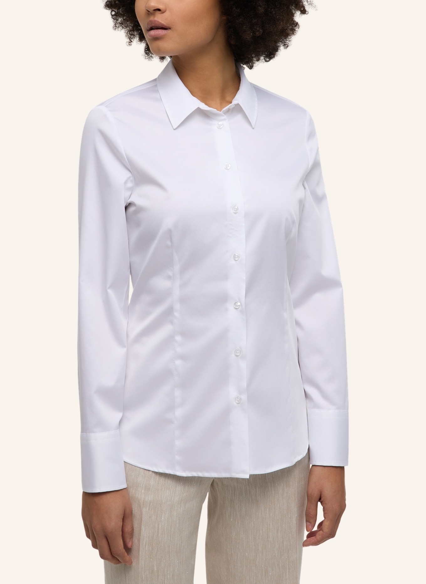 weiss FITTED in ETERNA Bluse
