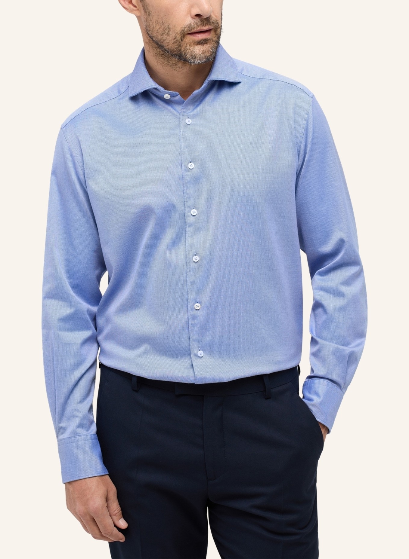 FIT in ETERNA blau COMFORT Hemd
