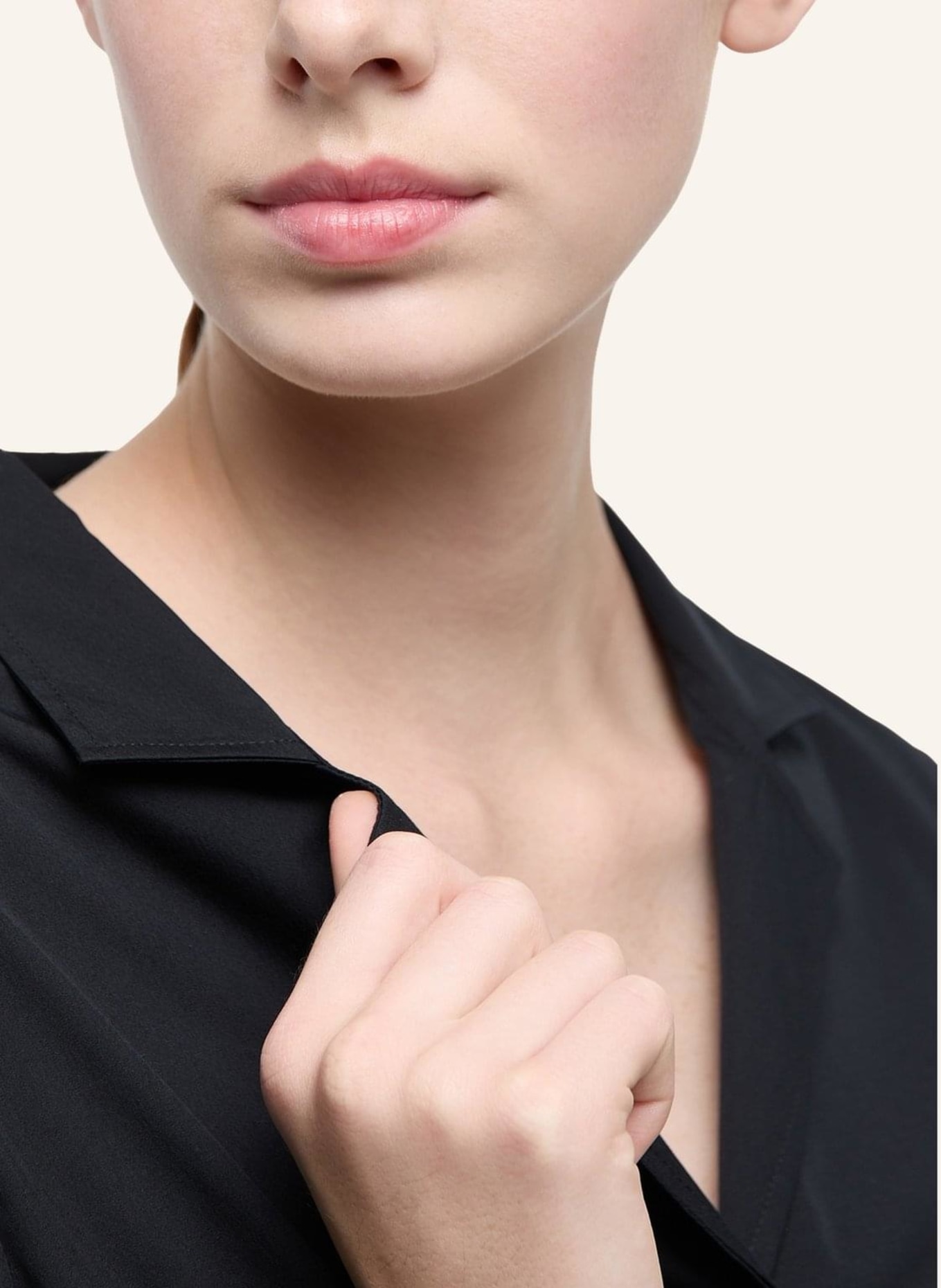 ETERNA Bluse REGULAR FIT in schwarz | Hemdblusen