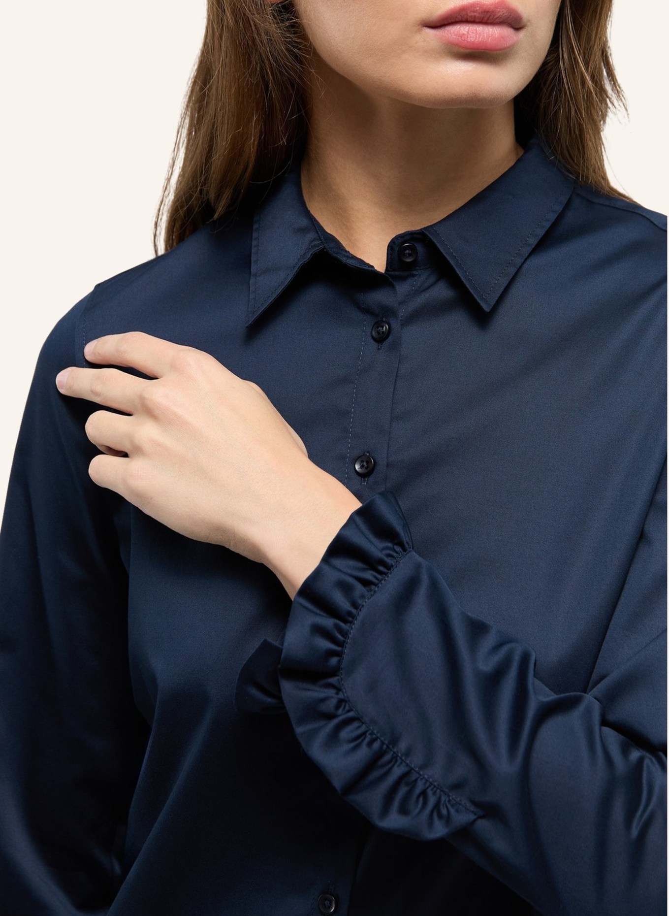 ETERNA Bluse FITTED, Farbe: DUNKELBLAU (Bild 3)