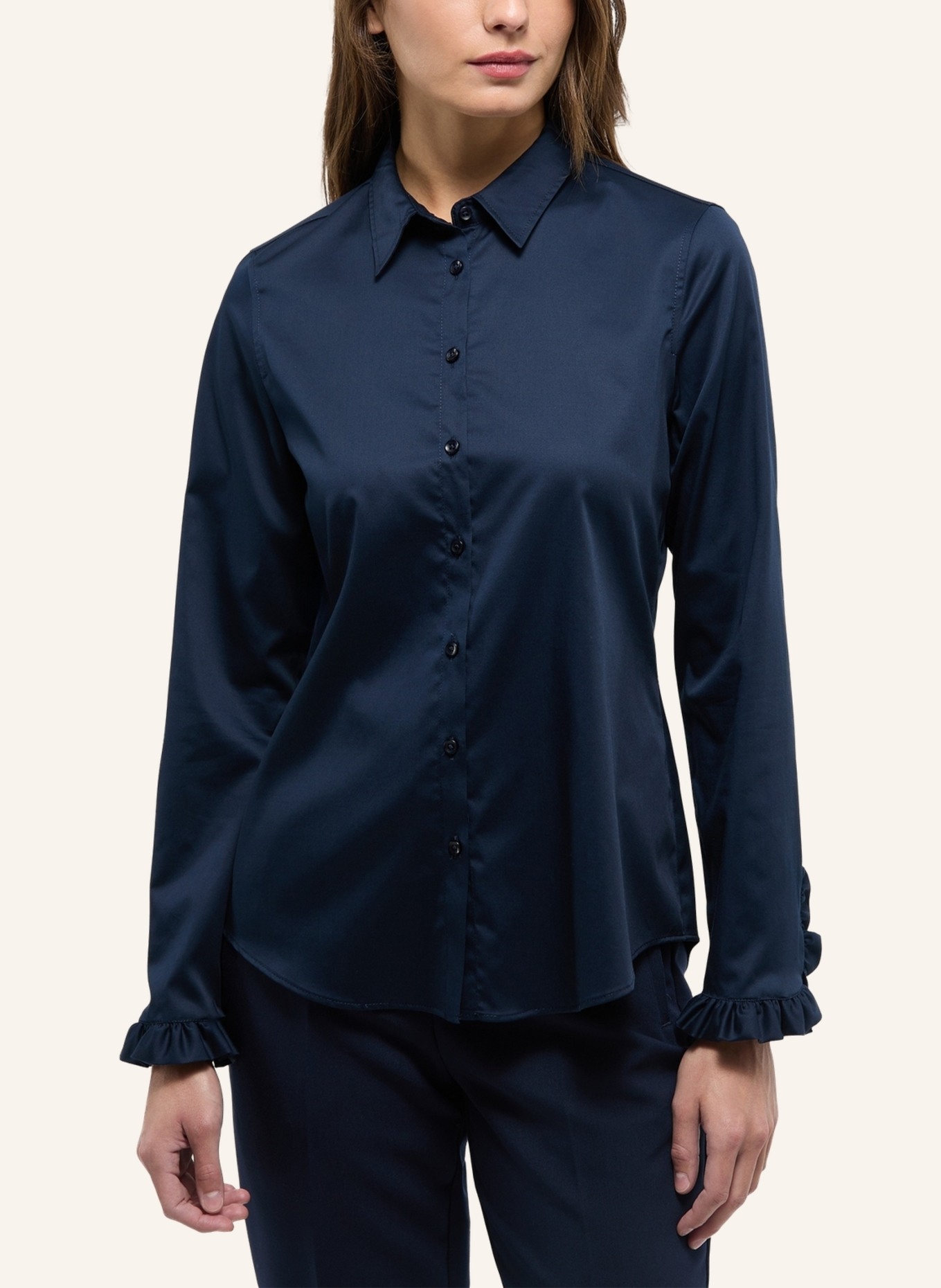 ETERNA Bluse FITTED, Farbe: DUNKELBLAU (Bild 4)