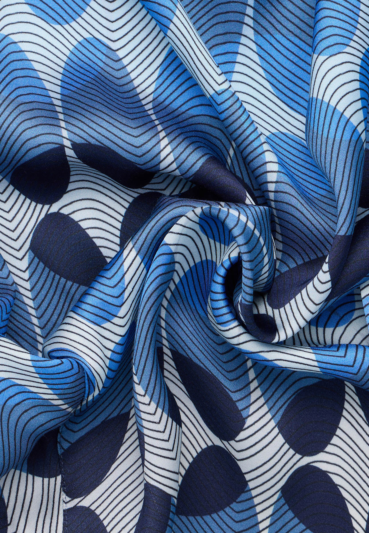 1863 by ETERNA Bluse LOOSE FIT: DUNKELBLAU