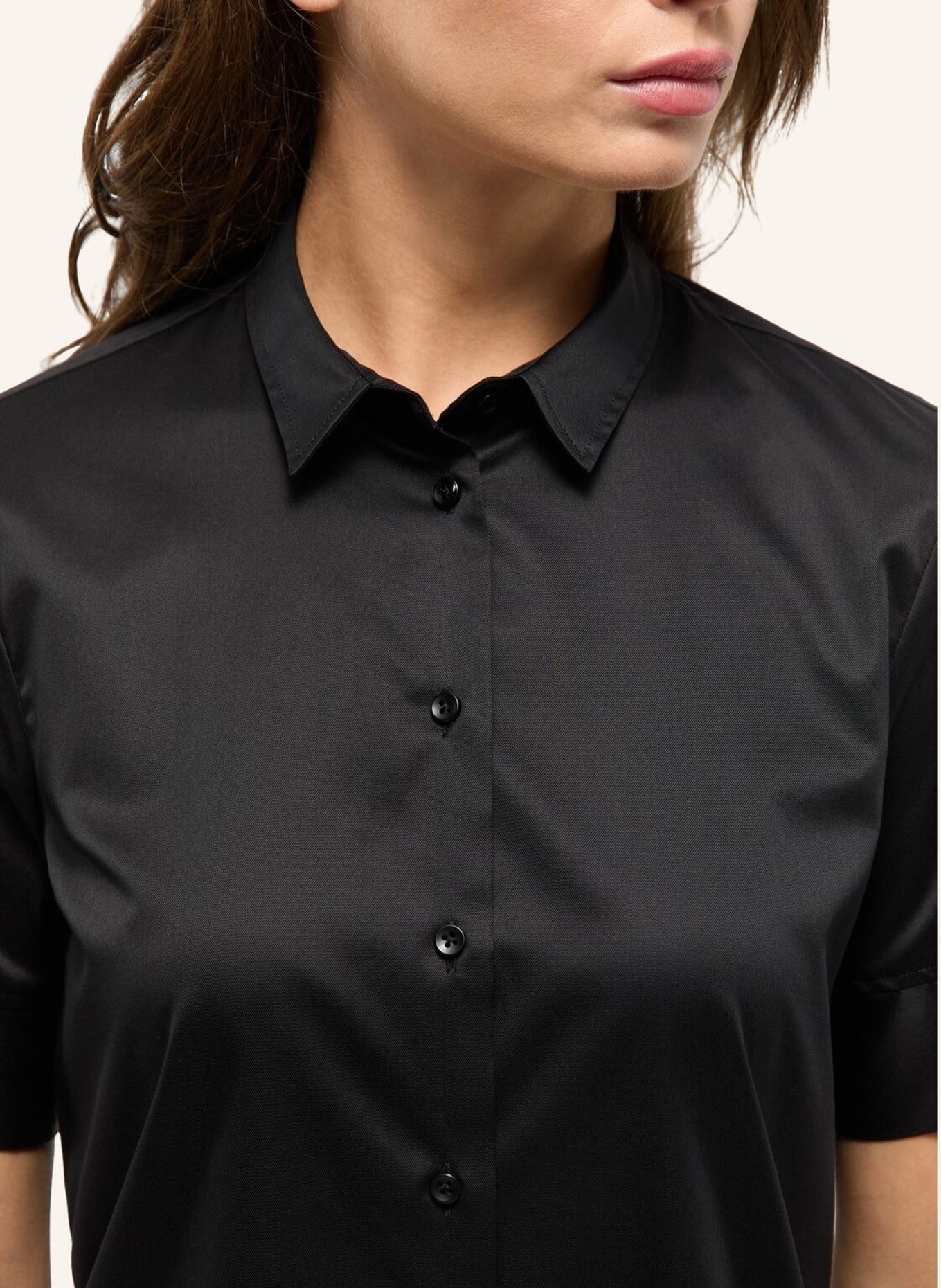 ETERNA Hemdbluse CITY: SCHWARZ