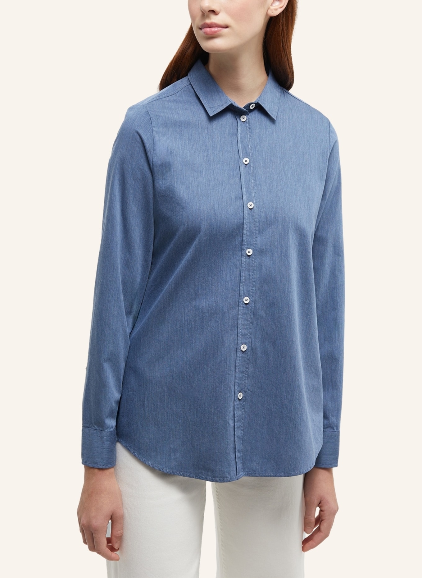 ETERNA Bluse REGULAR FIT, Farbe: BLAU (Bild 5)