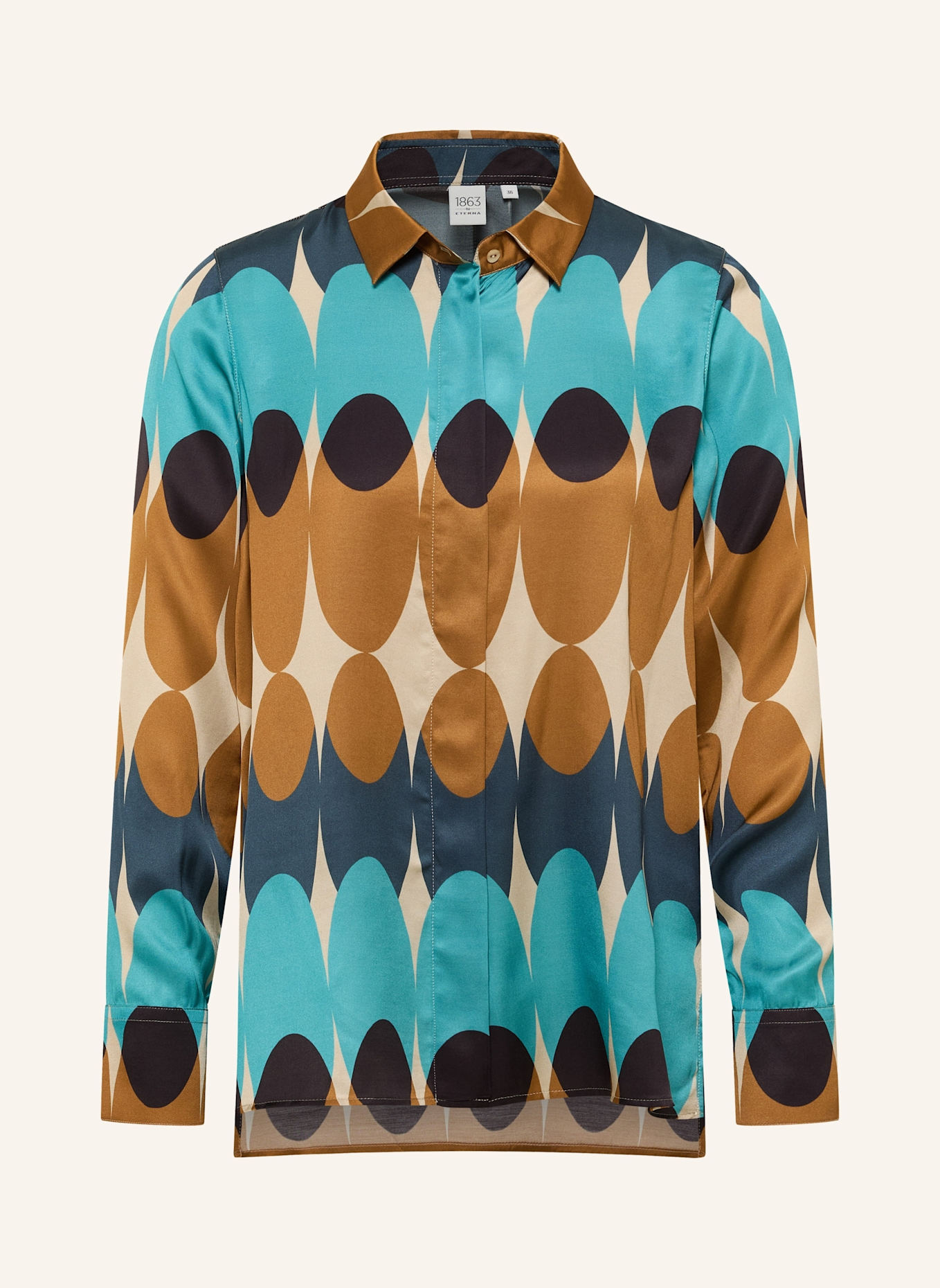 1863 by ETERNA Bluse LOOSE FIT: GRÜN