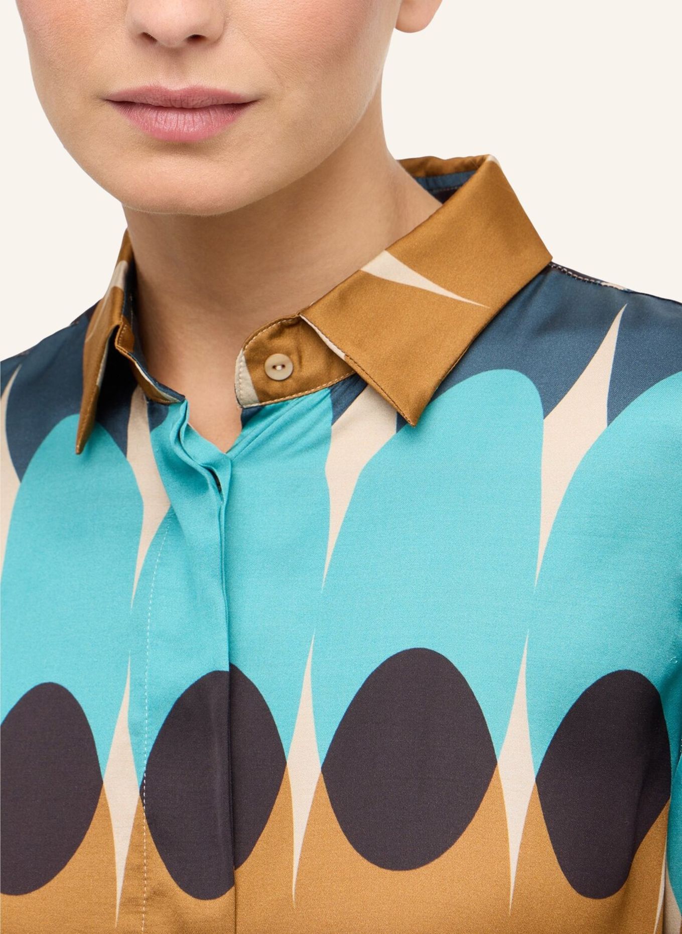 1863 by ETERNA Bluse LOOSE FIT: GRÜN