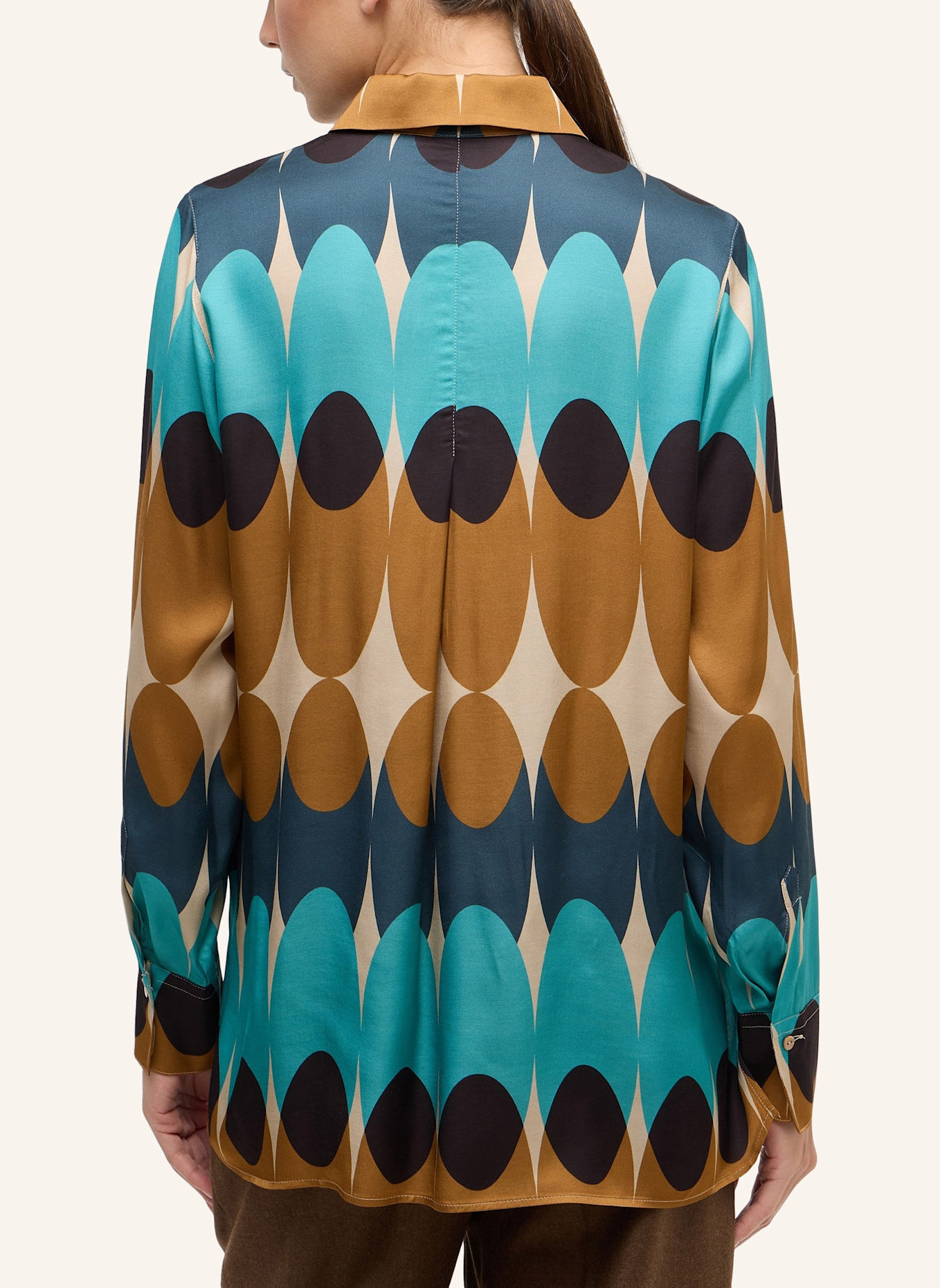 1863 by ETERNA Bluse LOOSE FIT: GRÜN