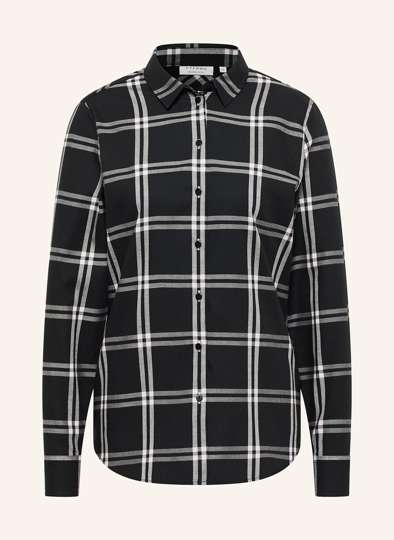 ETERNA Bluse REGULAR FIT: SCHWARZ