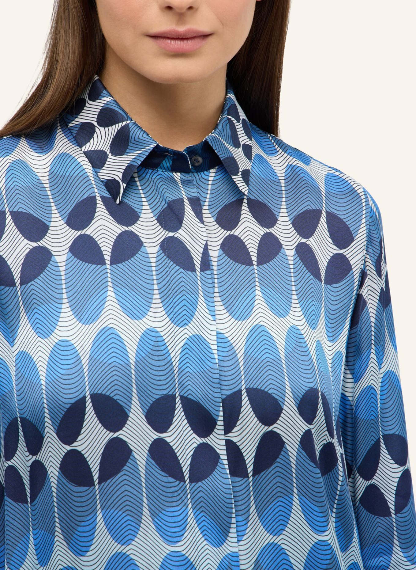 1863 by ETERNA Bluse LOOSE FIT: DUNKELBLAU