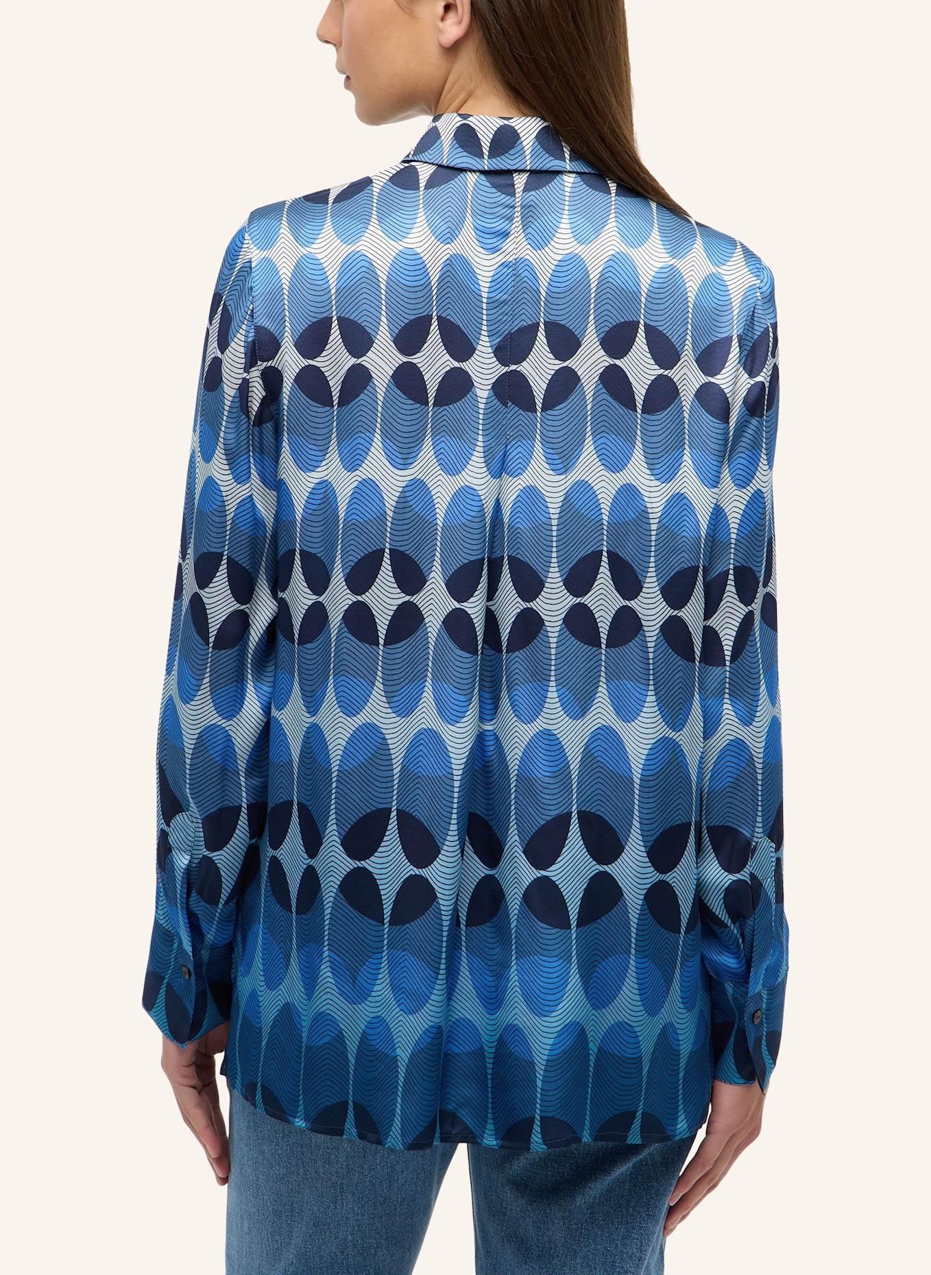 1863 by ETERNA Bluse LOOSE FIT: DUNKELBLAU