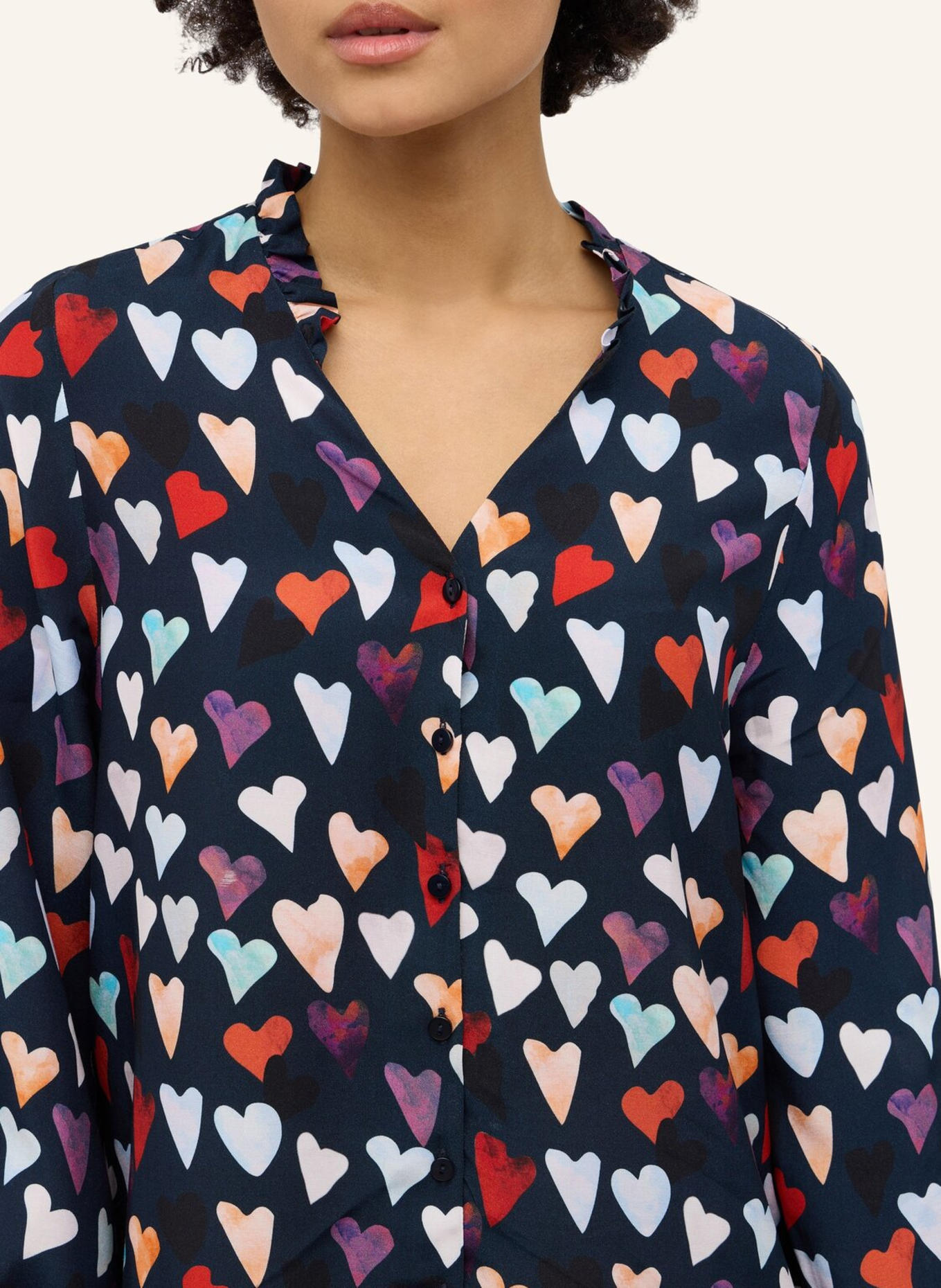 ETERNA Bluse LOOSE FIT: DUNKELBLAU