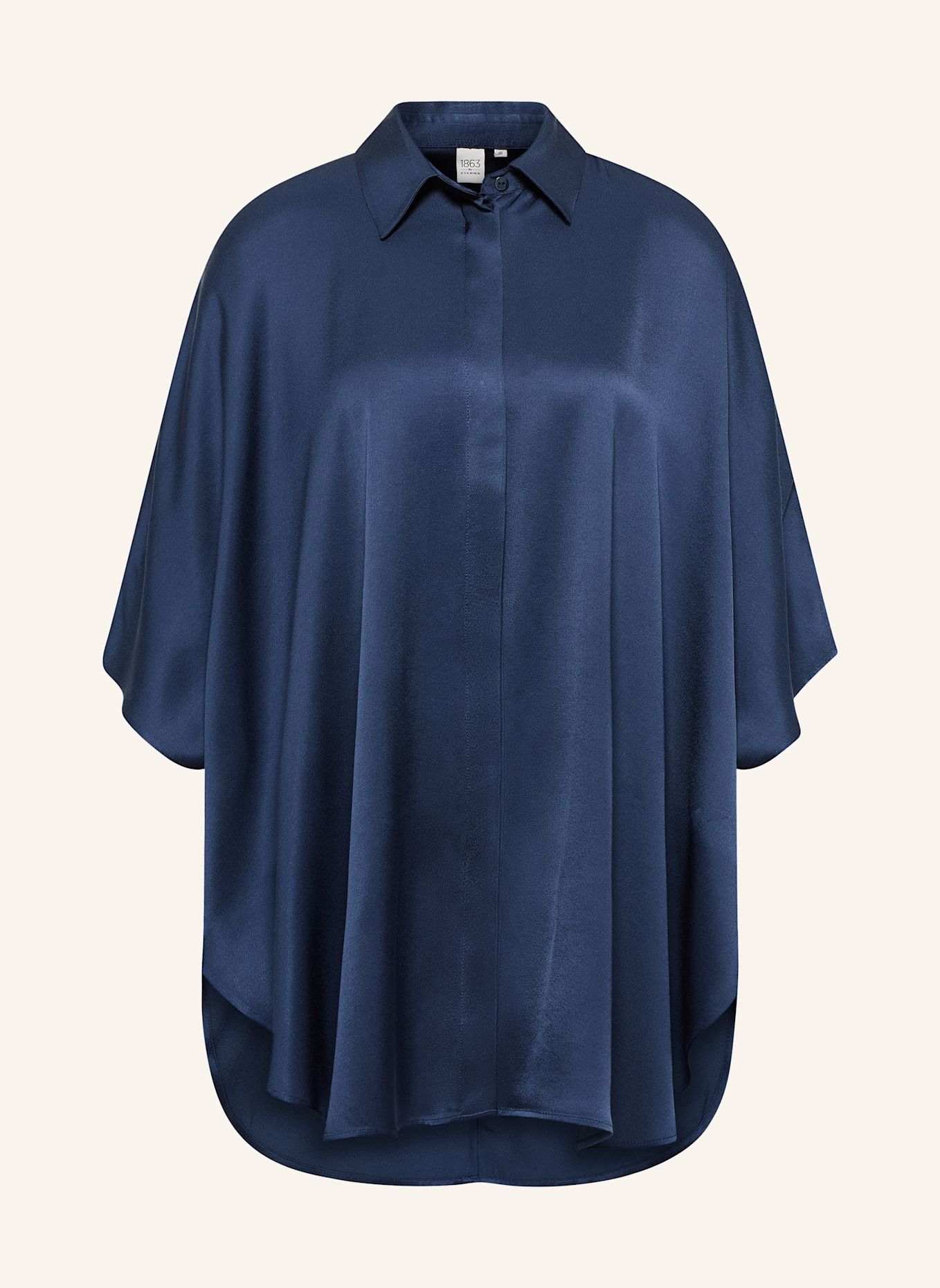 1863 by ETERNA Bluse OVERSIZE FIT: DUNKELBLAU