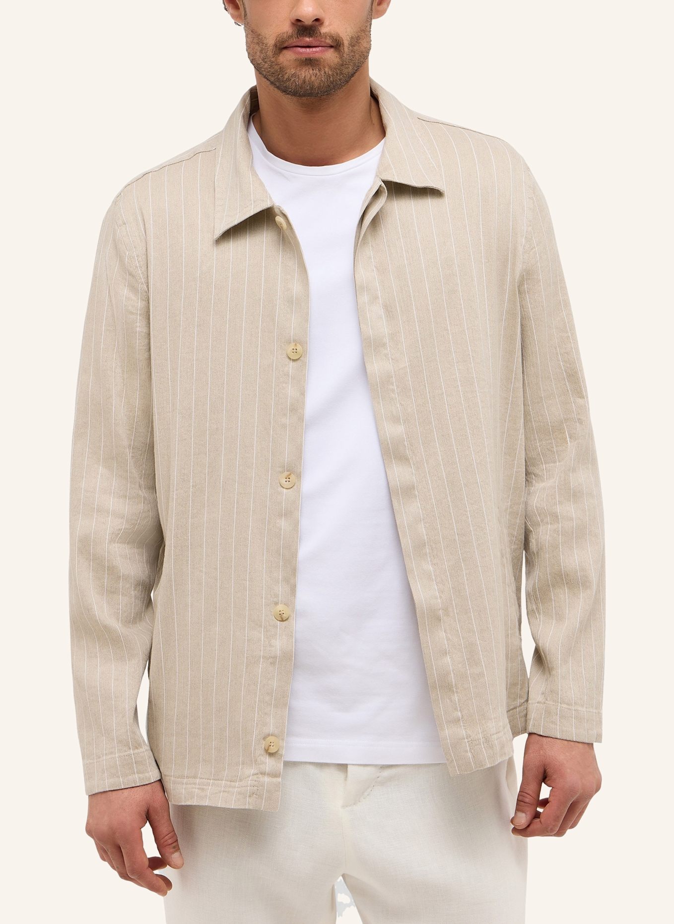 1863 by ETERNA Hemd MODERN FIT: BEIGE