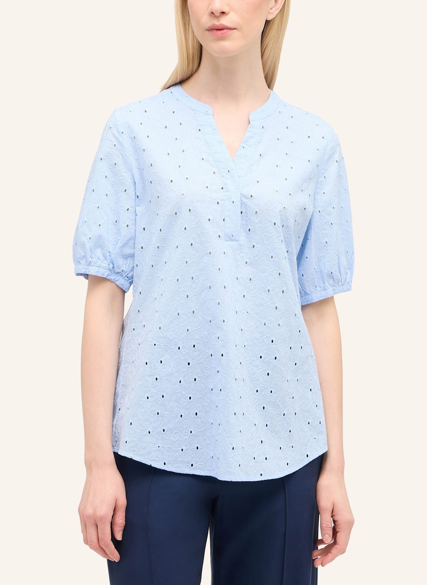 ETERNA Bluse REGULAR FIT: HELLBLAU