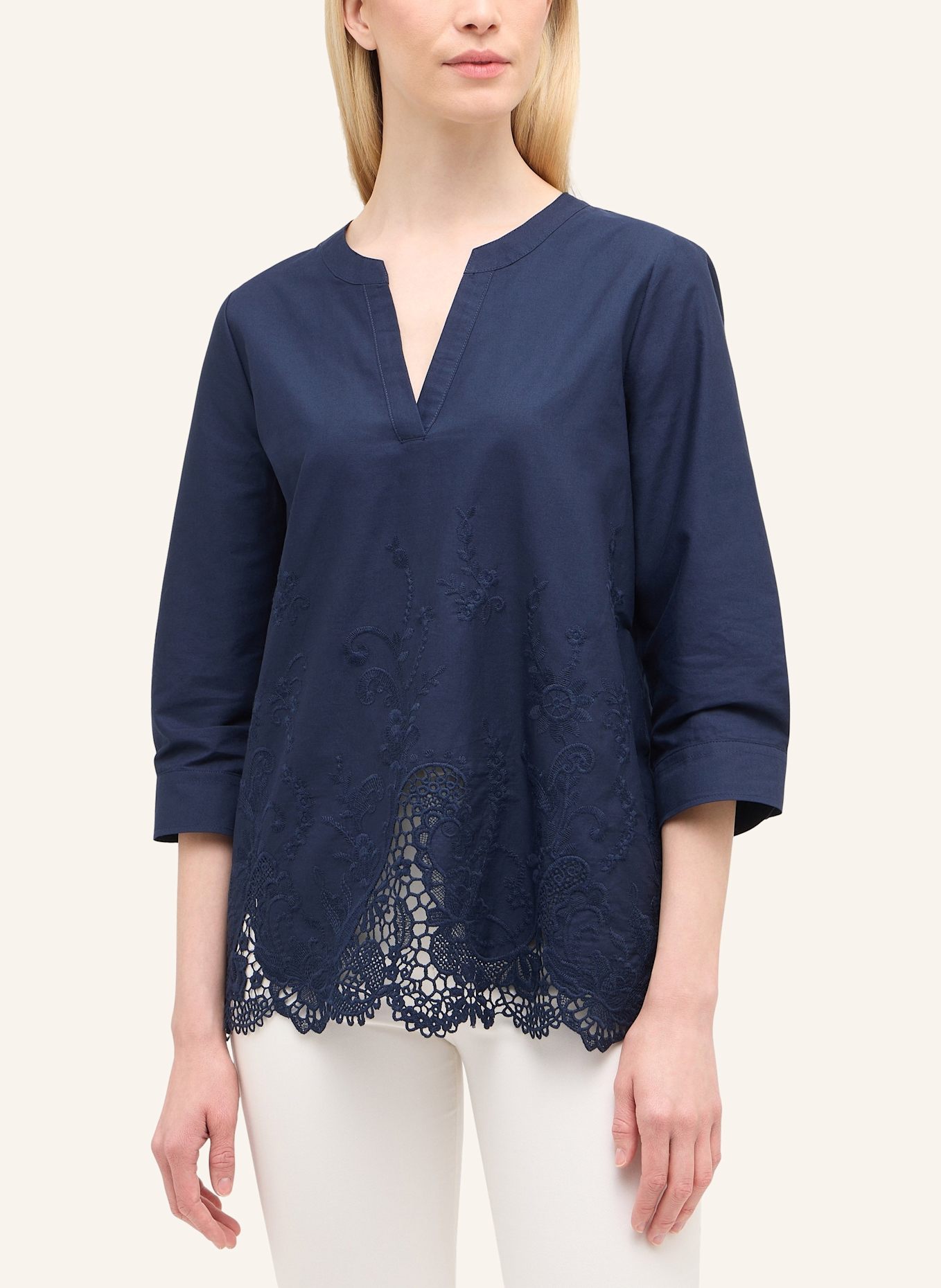 ETERNA Bluse LOOSE FIT: DUNKELBLAU