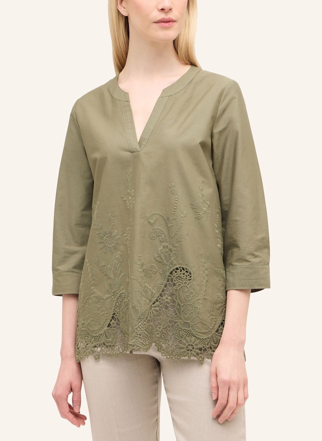 ETERNA Bluse LOOSE FIT: OLIV