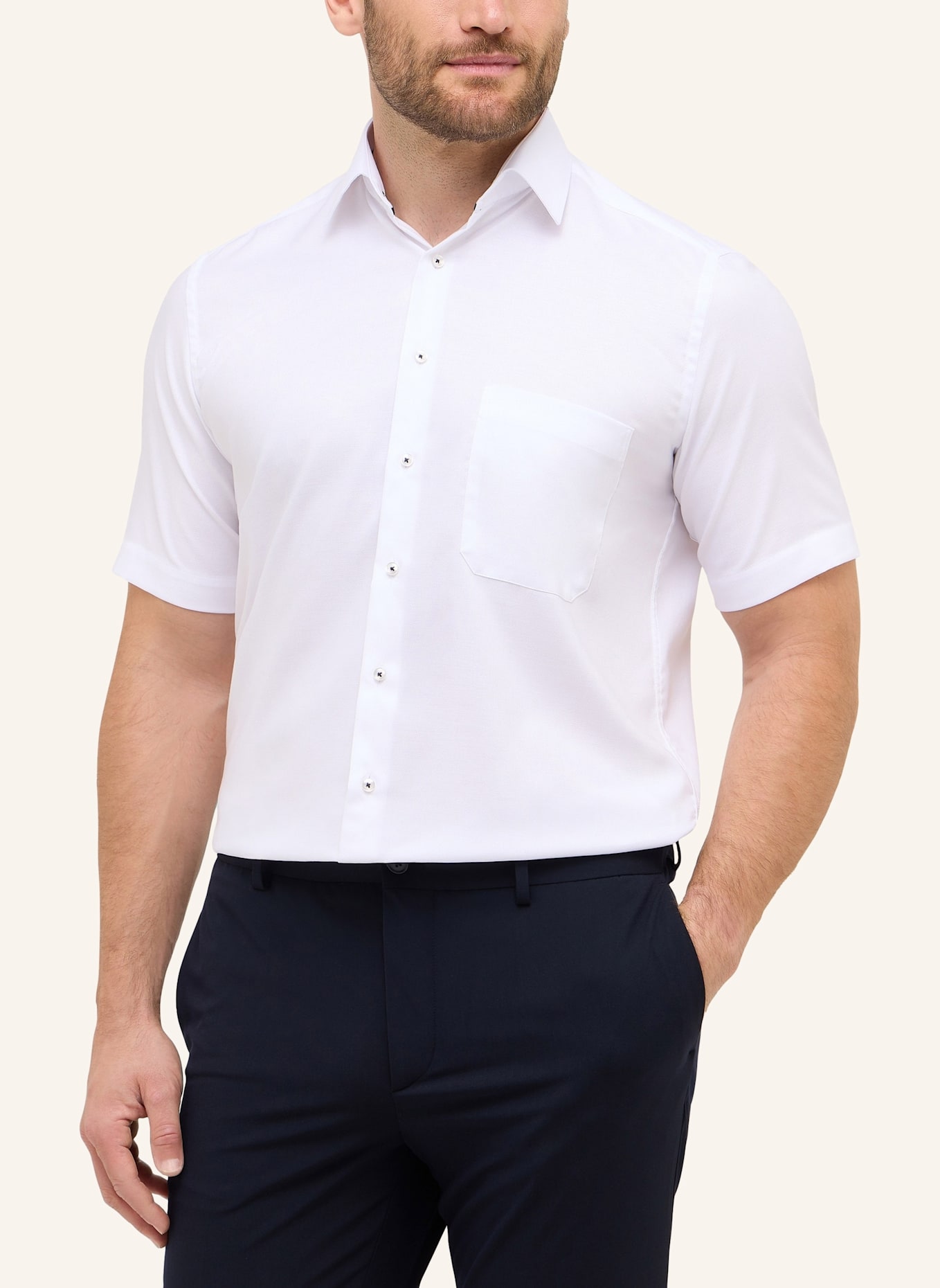 ETERNA Kurzarm-Hemd COMFORT FIT: WEISS
