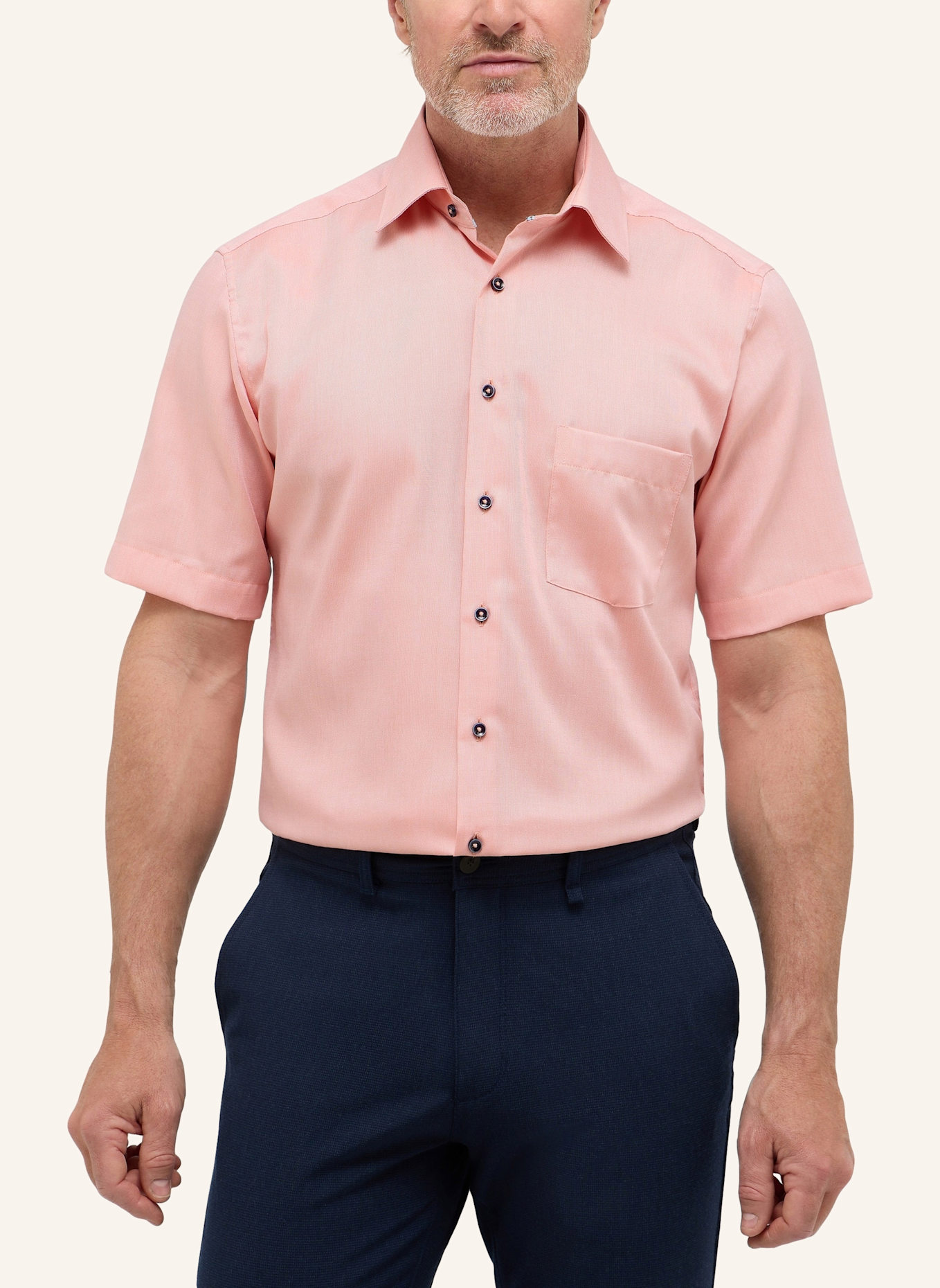 ETERNA Kurzarm-Hemd MODERN FIT: ROSA