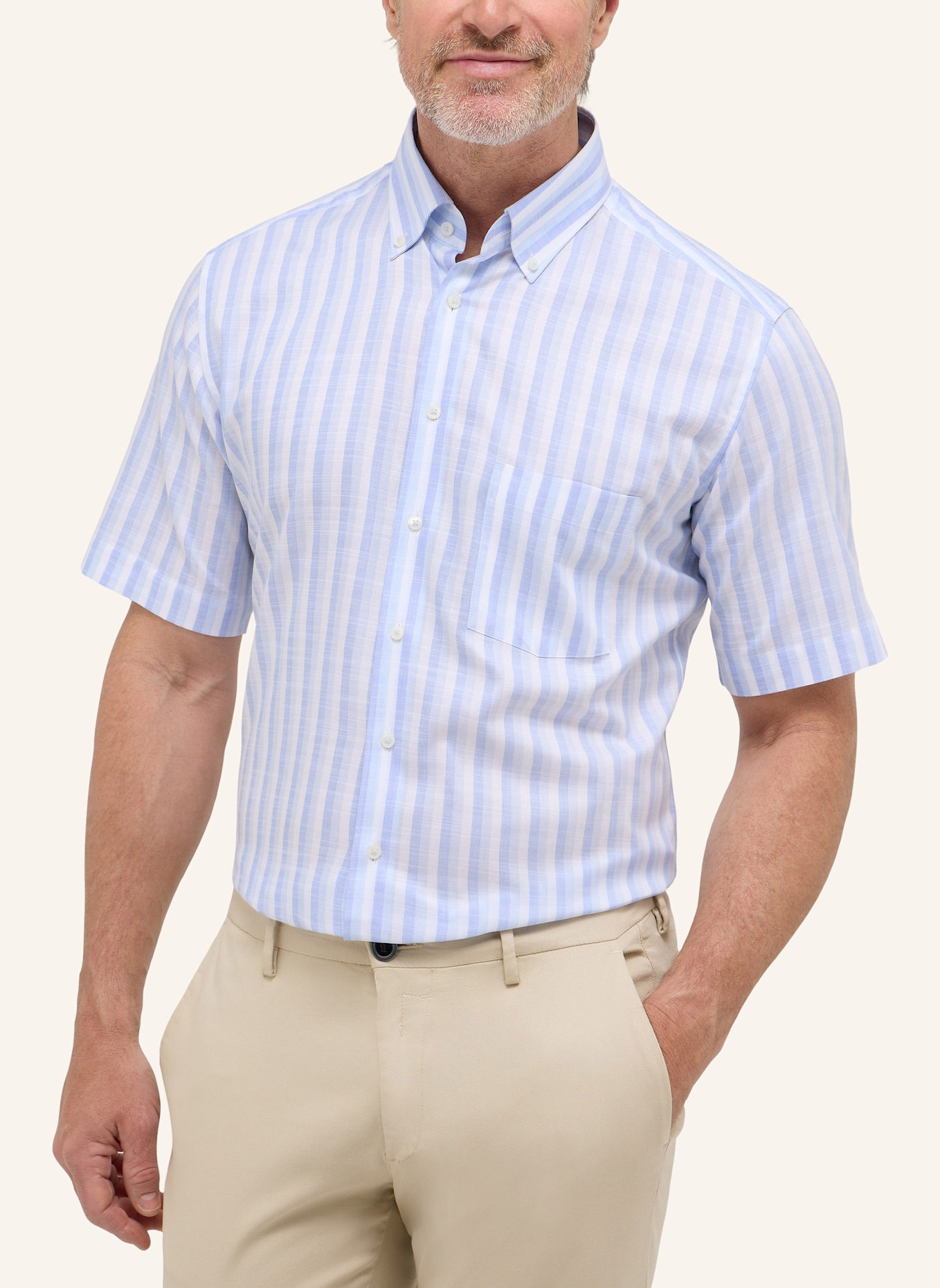 ETERNA Kurzarm-Hemd MODERN FIT: BLAU