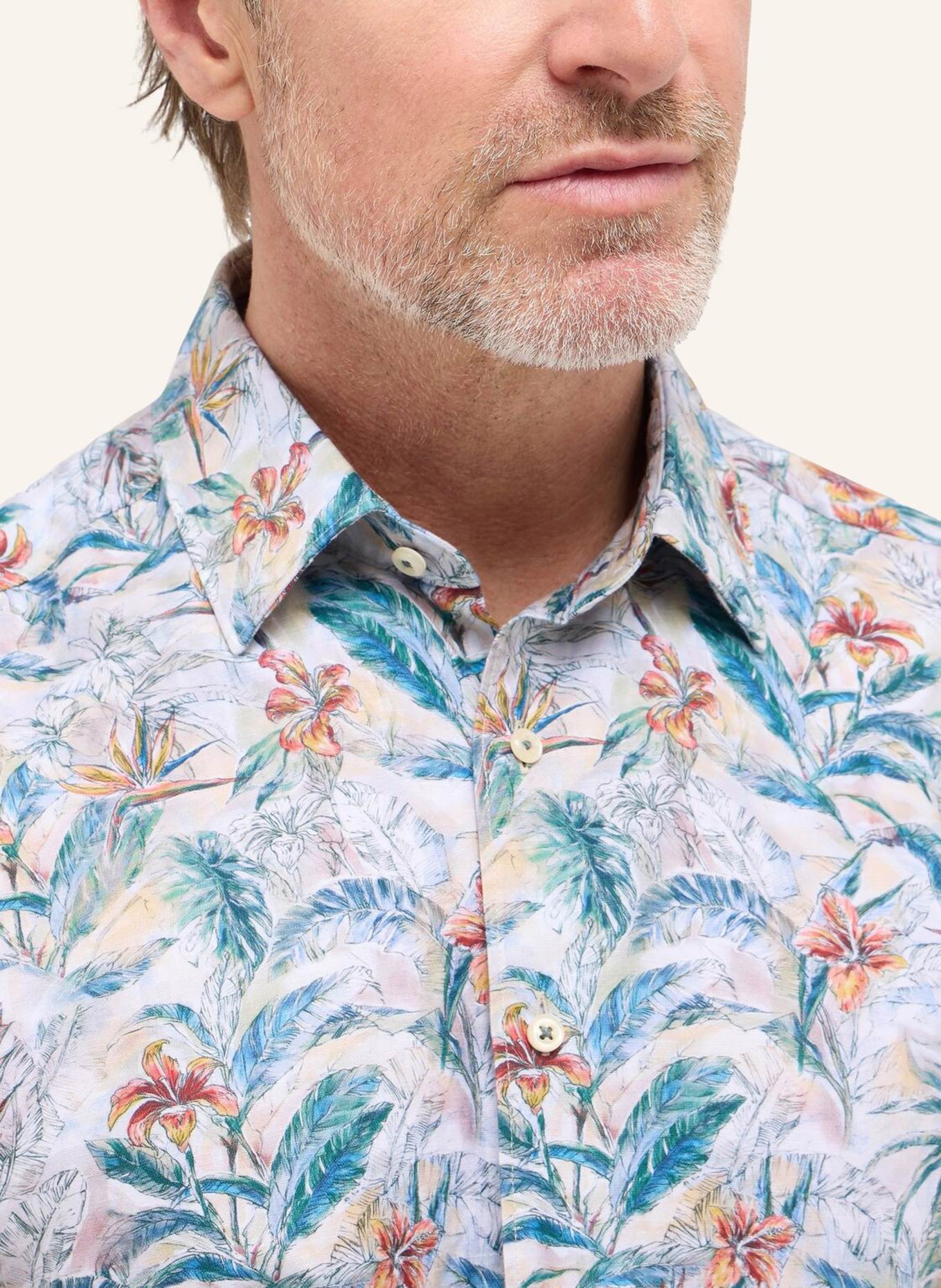 1863 by ETERNA Kurzarm-Hemd MODERN FIT: BEIGE