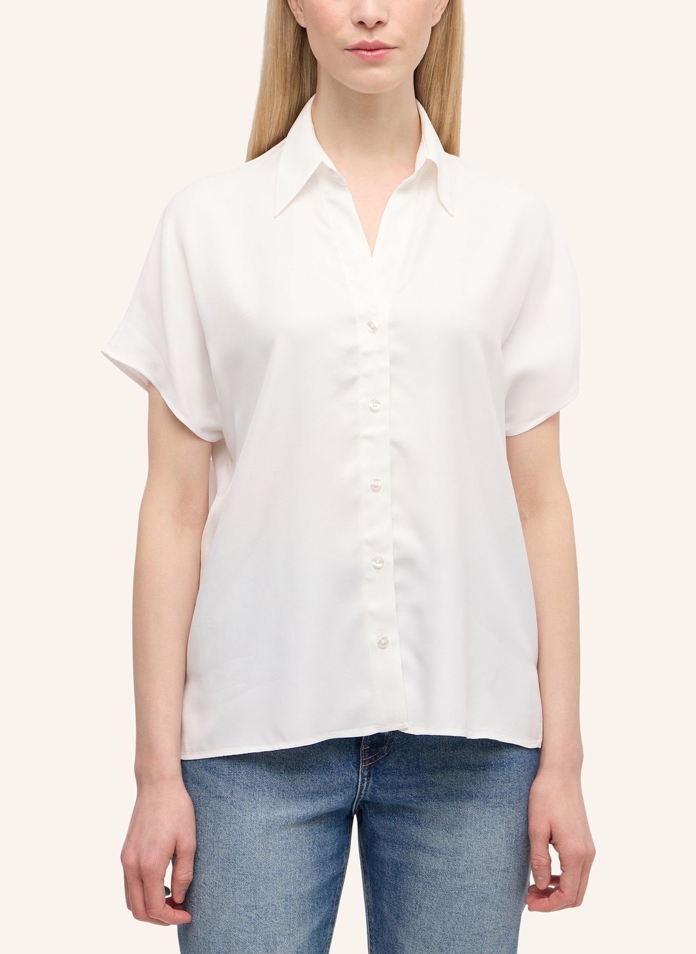 ETERNA Bluse LOOSE FIT: WEISS