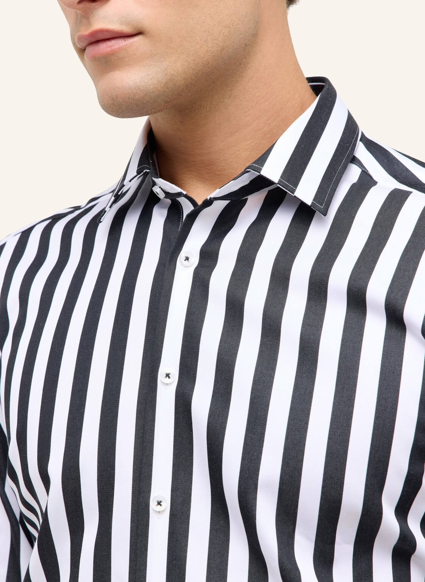 ETERNA Hemd SLIM FIT: SCHWARZ