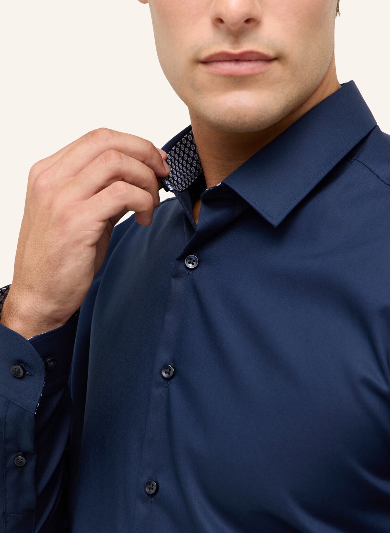 ETERNA Hemd SUPER SLIM: DUNKELBLAU