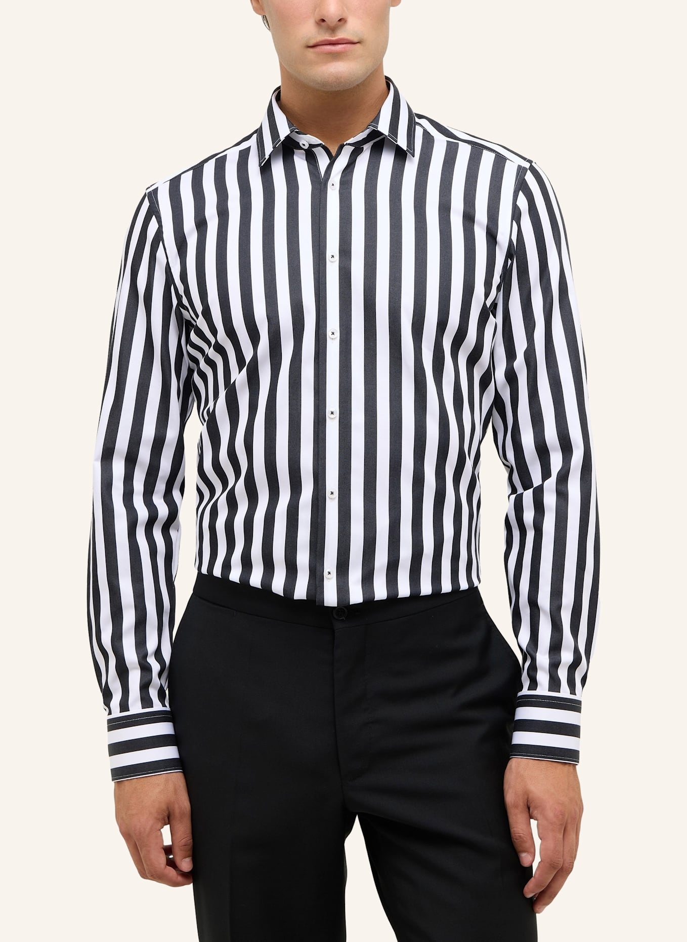 ETERNA Hemd SLIM FIT: SCHWARZ