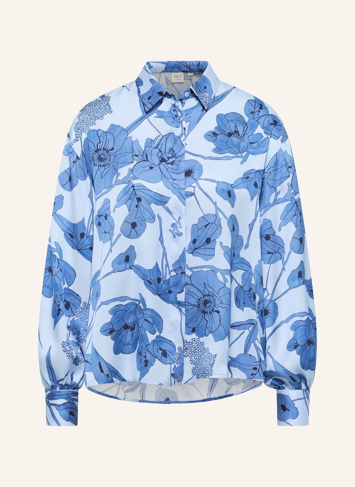 1863 by ETERNA Bluse OVERSIZE FIT: HELLBLAU
