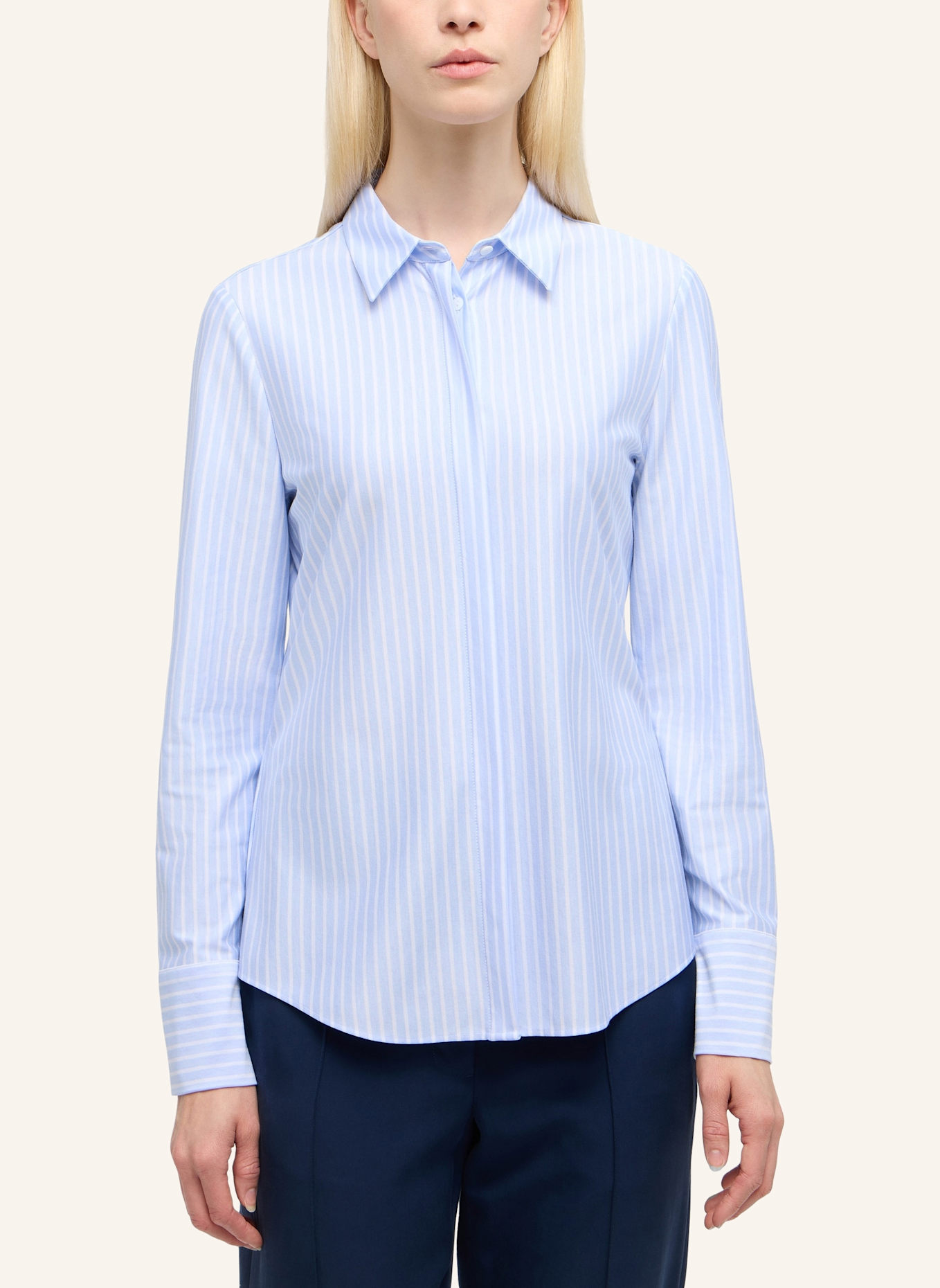 1863 by ETERNA Bluse FITTED: HELLBLAU