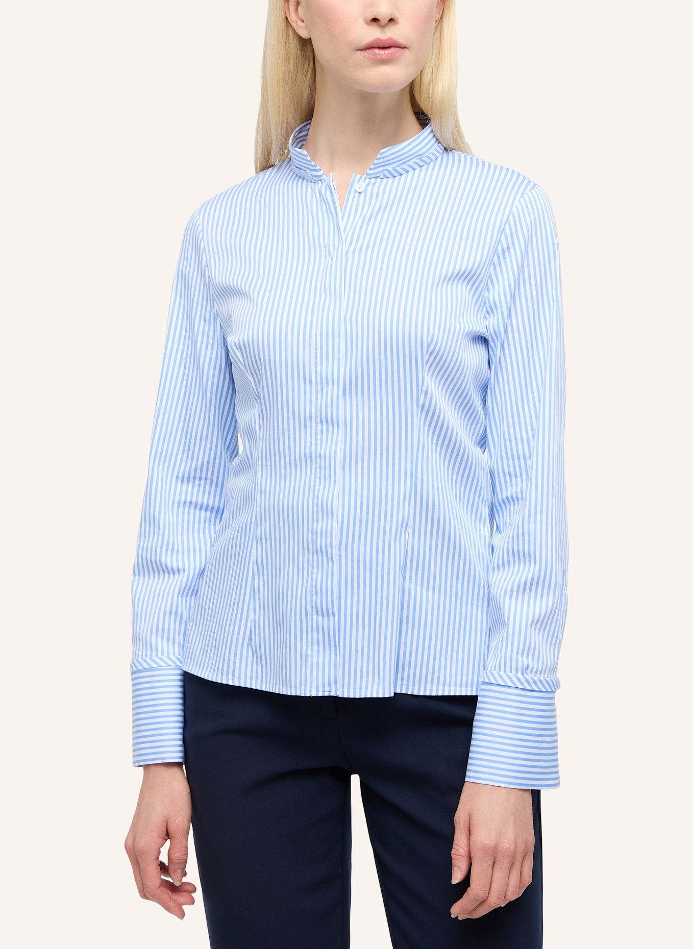 ETERNA Bluse FITTED: BLAU