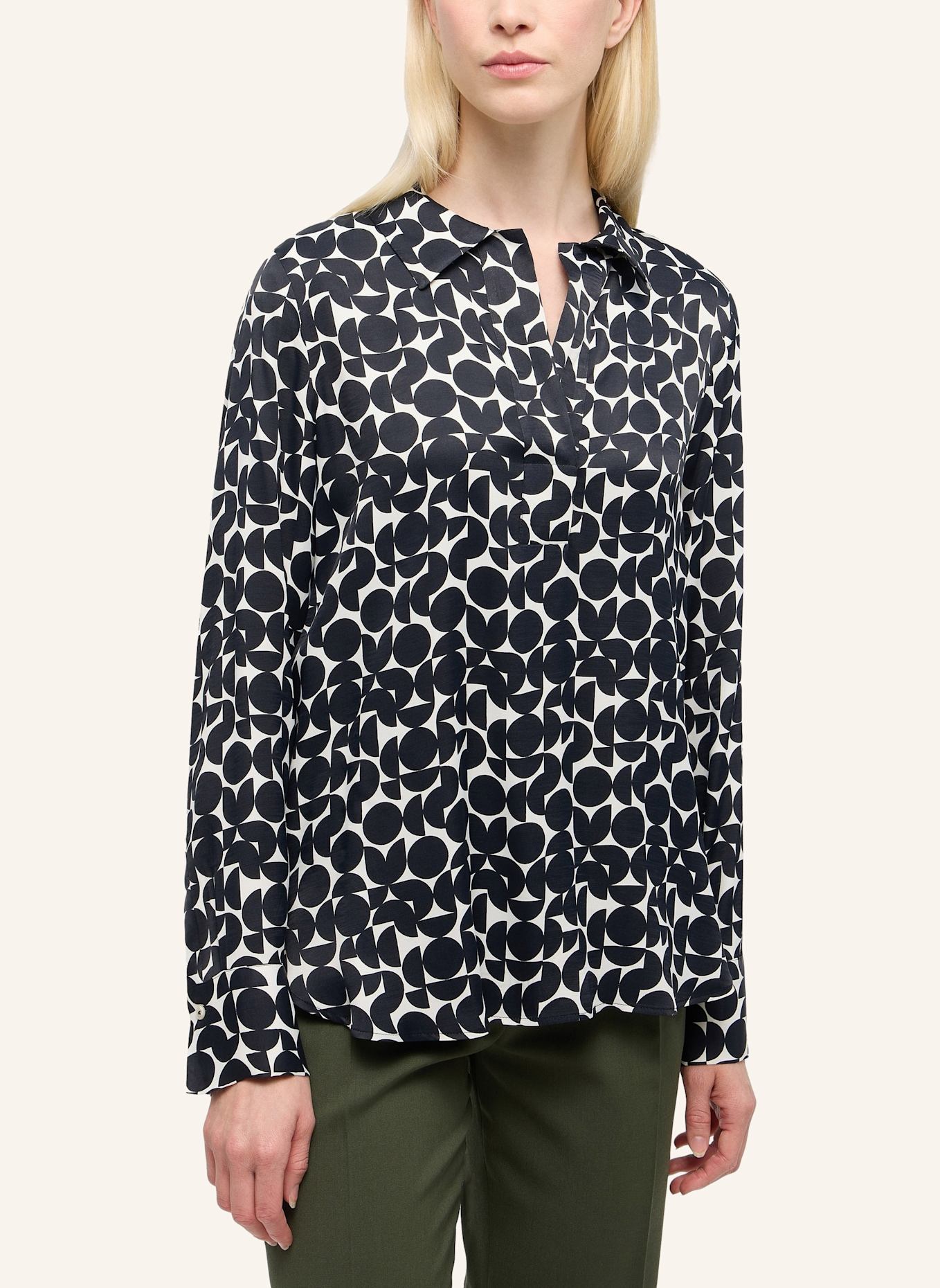 ETERNA Blusenshirt aus Satin: BEIGE