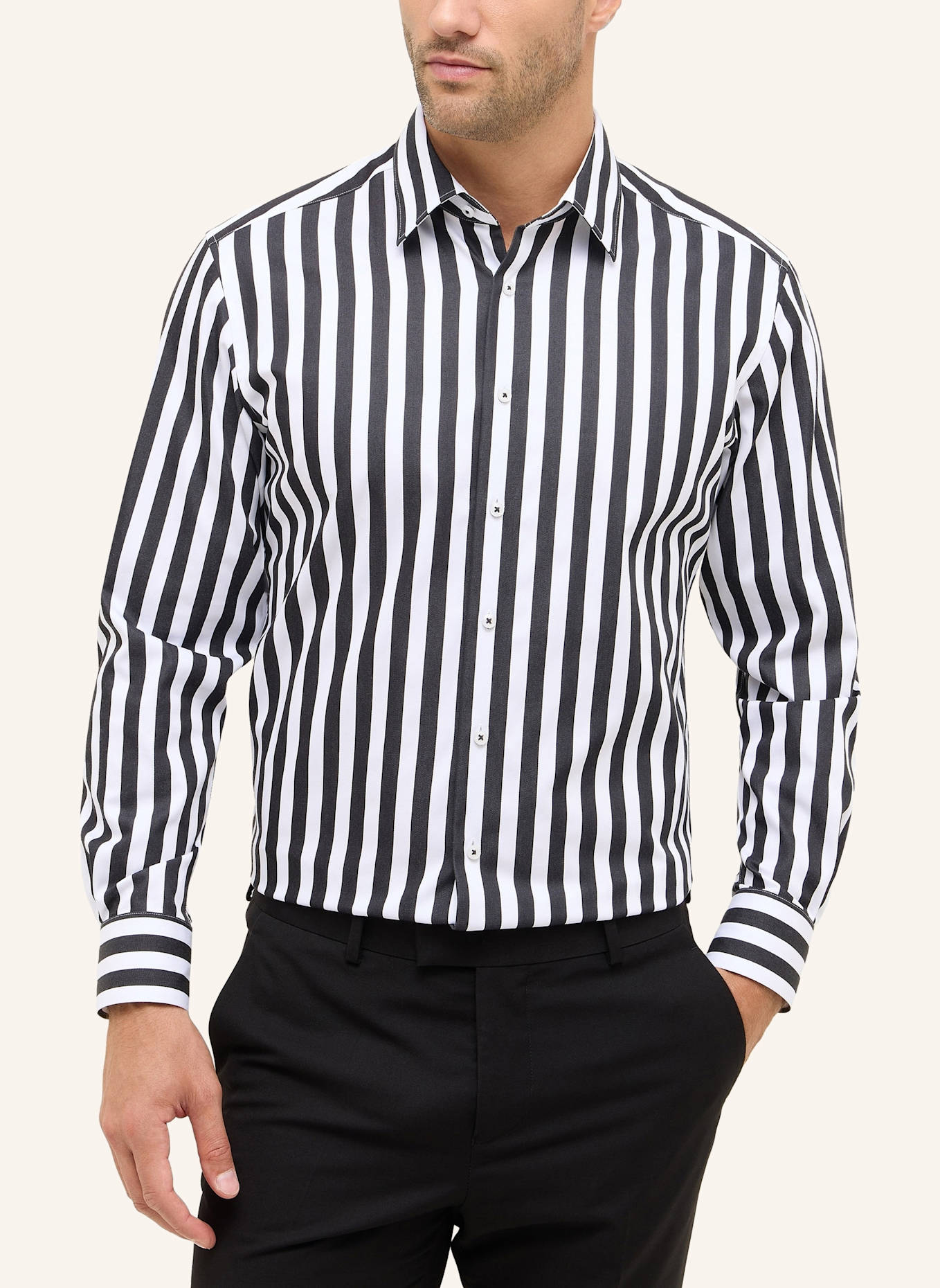 ETERNA Hemd MODERN FIT: SCHWARZ