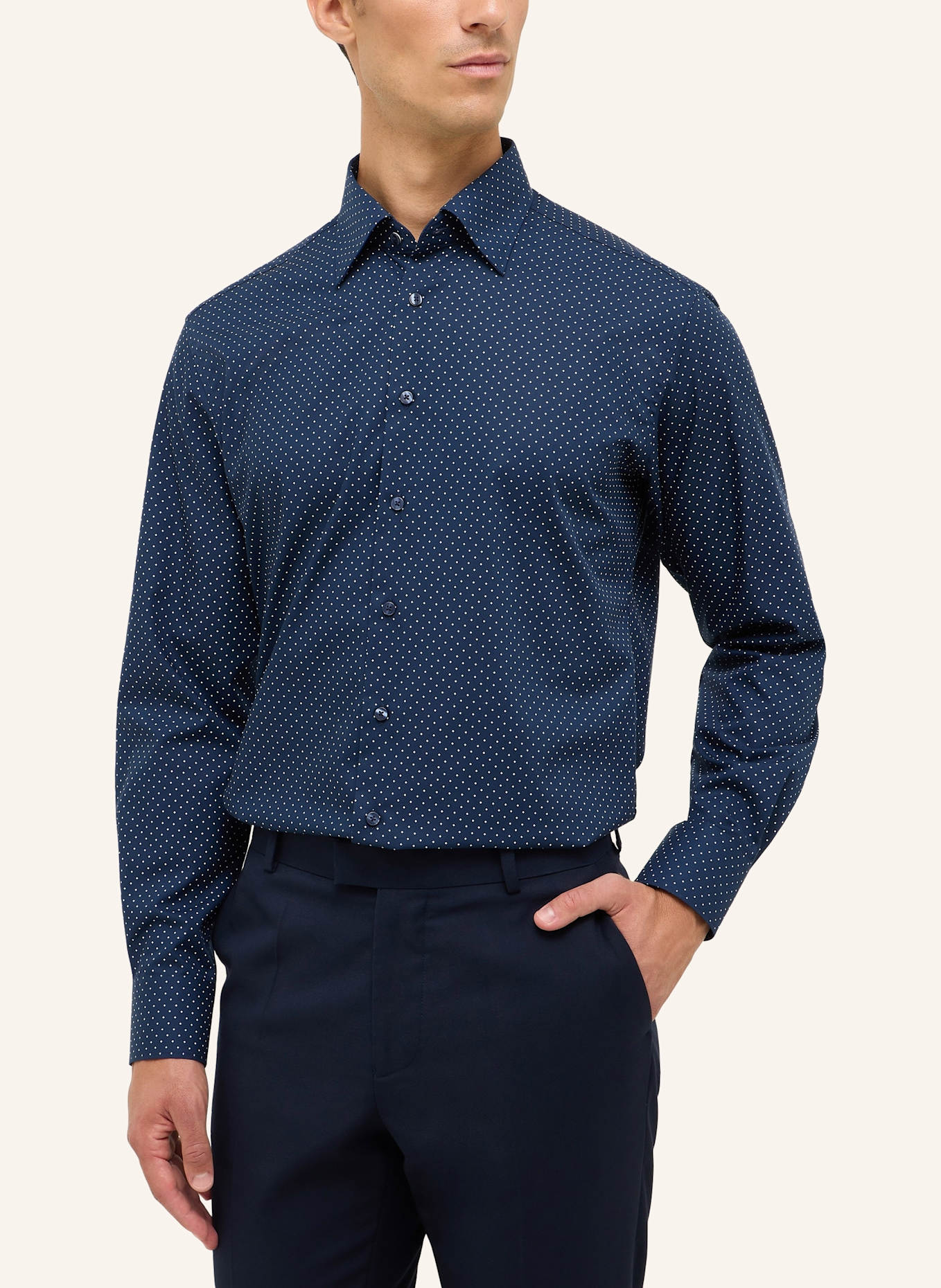 ETERNA Hemd MODERN FIT: DUNKELBLAU