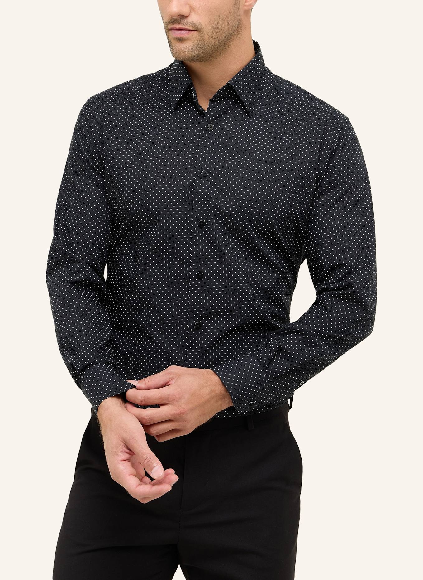 ETERNA Hemd MODERN FIT: SCHWARZ