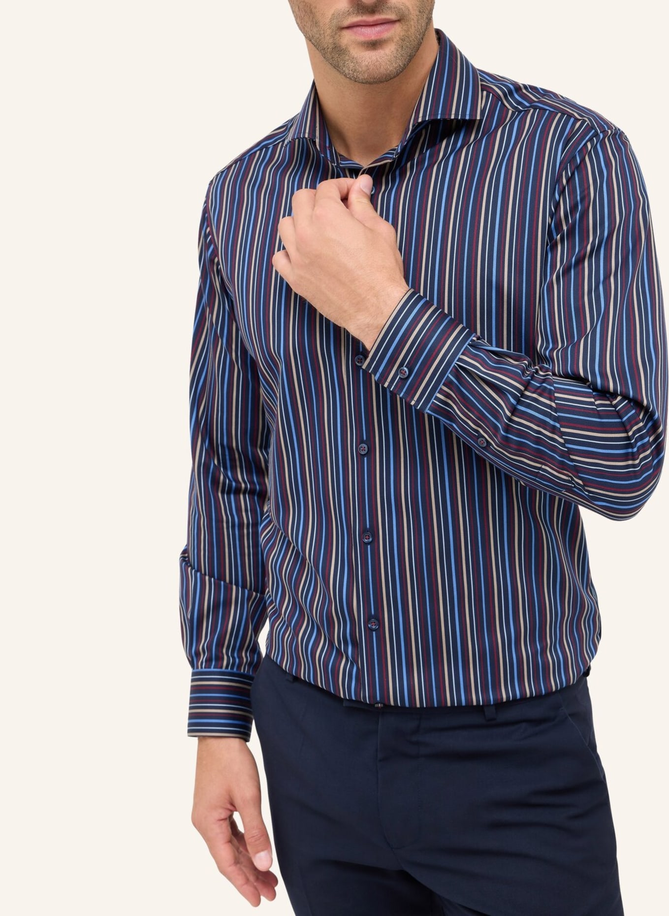 ETERNA Hemd MODERN FIT: DUNKELBLAU