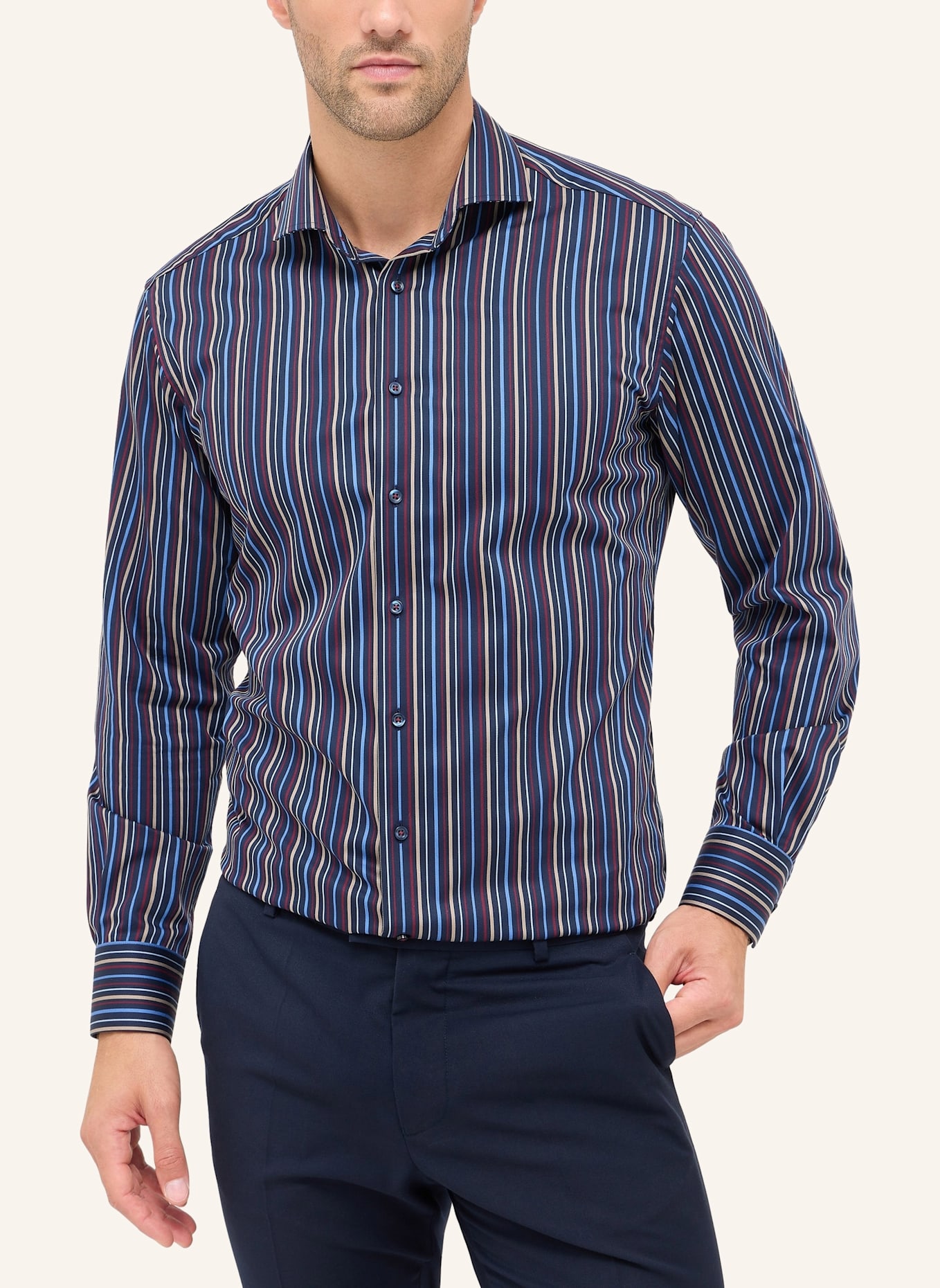 ETERNA Hemd MODERN FIT: DUNKELBLAU