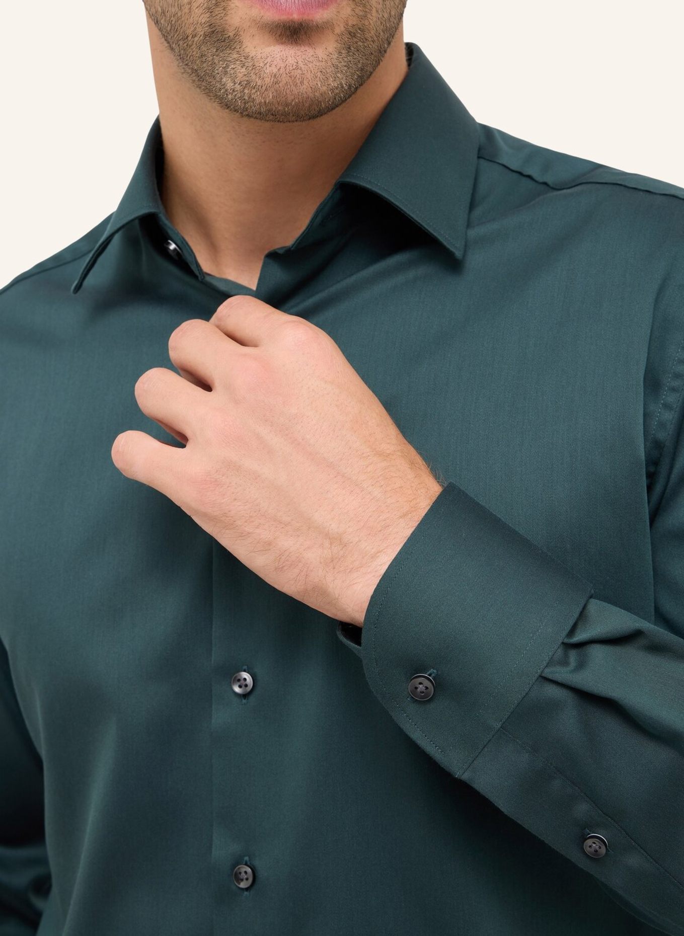 ETERNA Hemd MODERN FIT: GRÜN