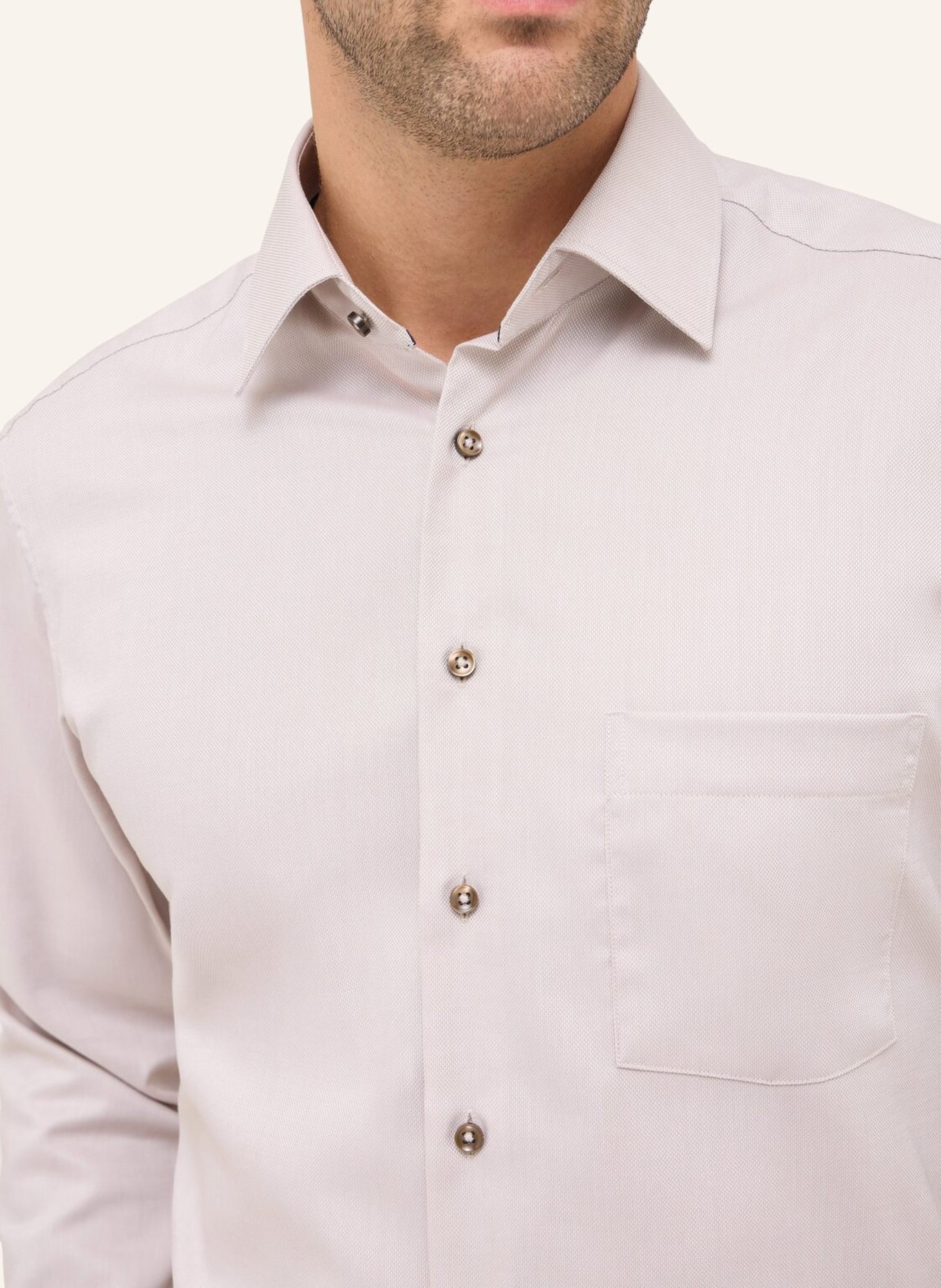 ETERNA Oxfordhemd Modern Fit: BEIGE