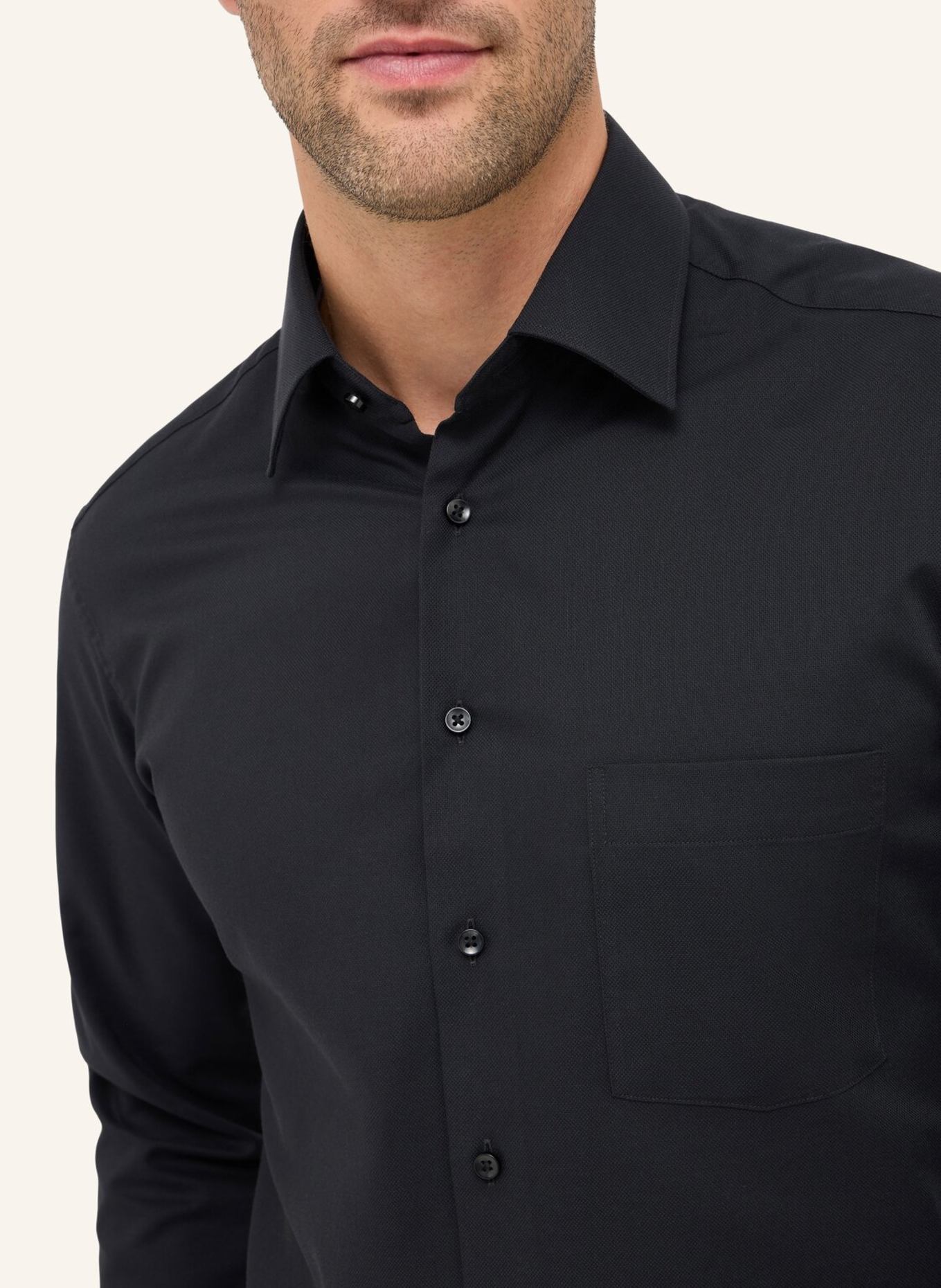 ETERNA Oxfordhemd Modern Fit: SCHWARZ