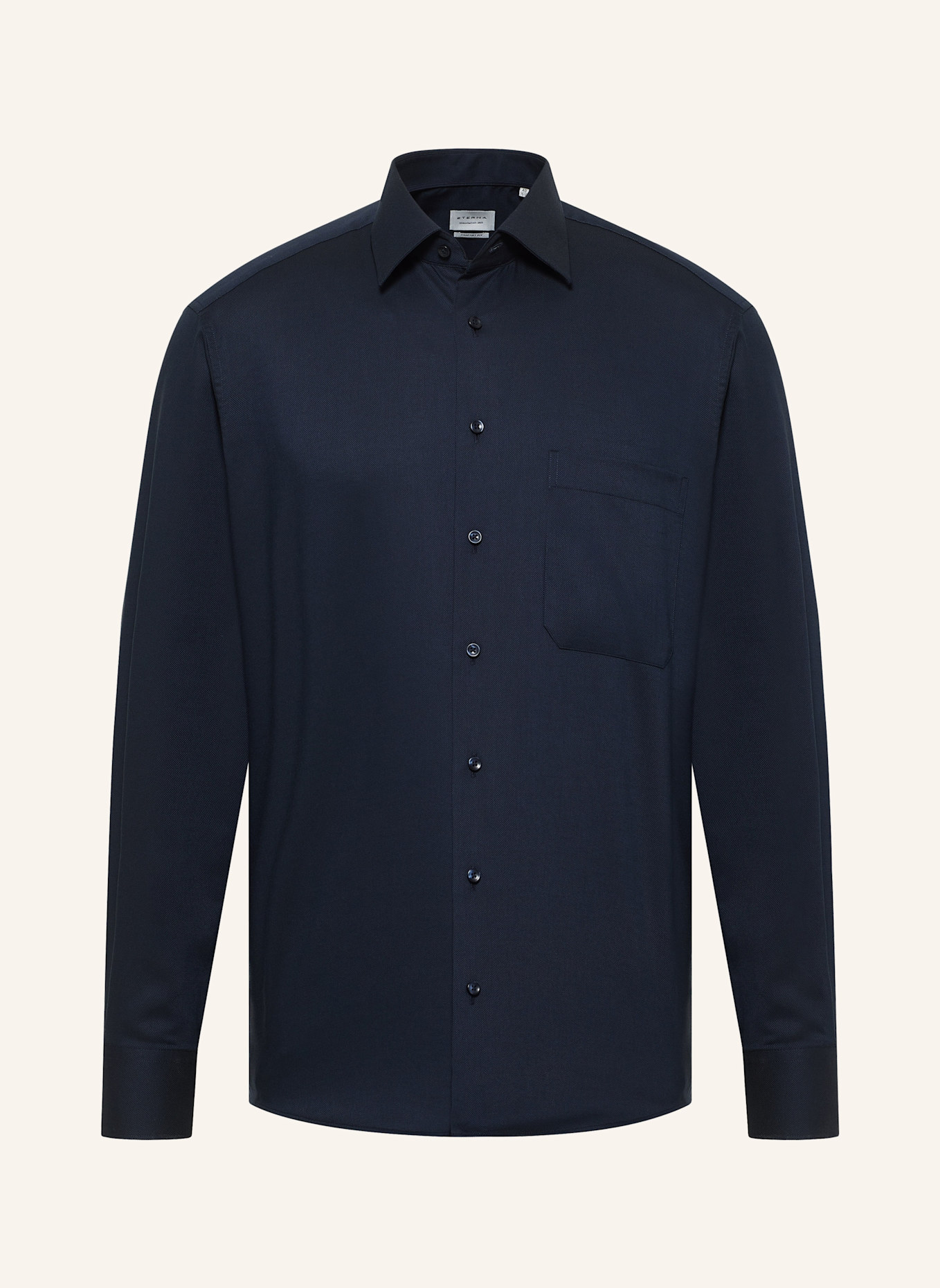 ETERNA Piqué-Hemd Comfort Fit: BLAU