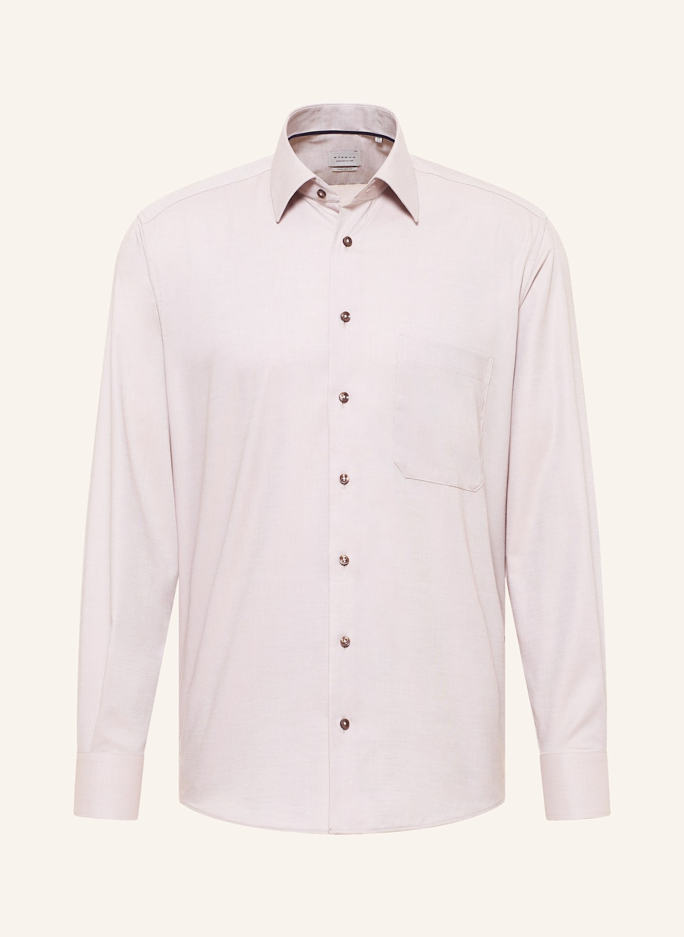 ETERNA Piqué-Hemd Comfort Fit: BEIGE