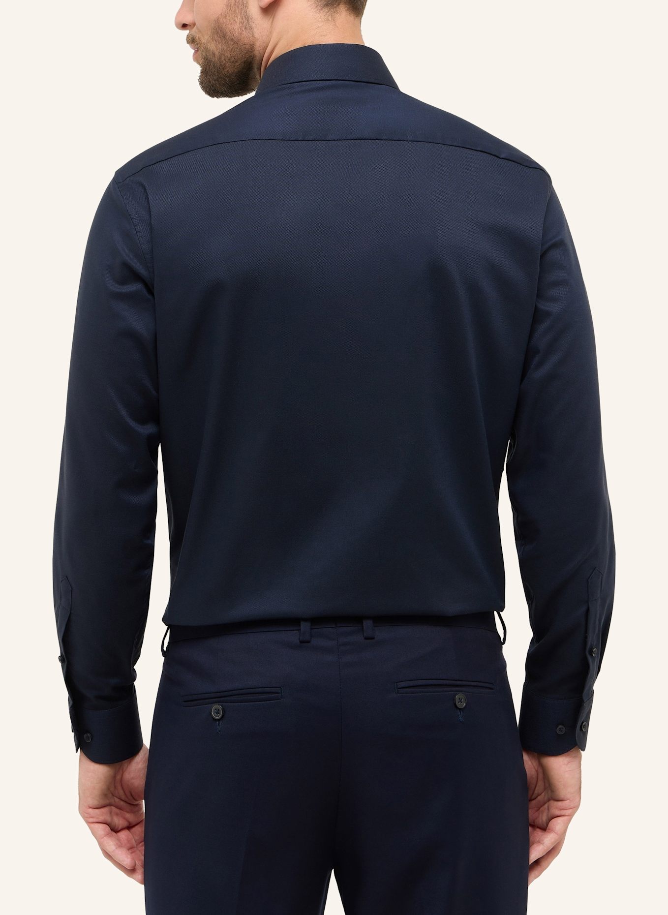 ETERNA Piqué-Hemd Comfort Fit: BLAU