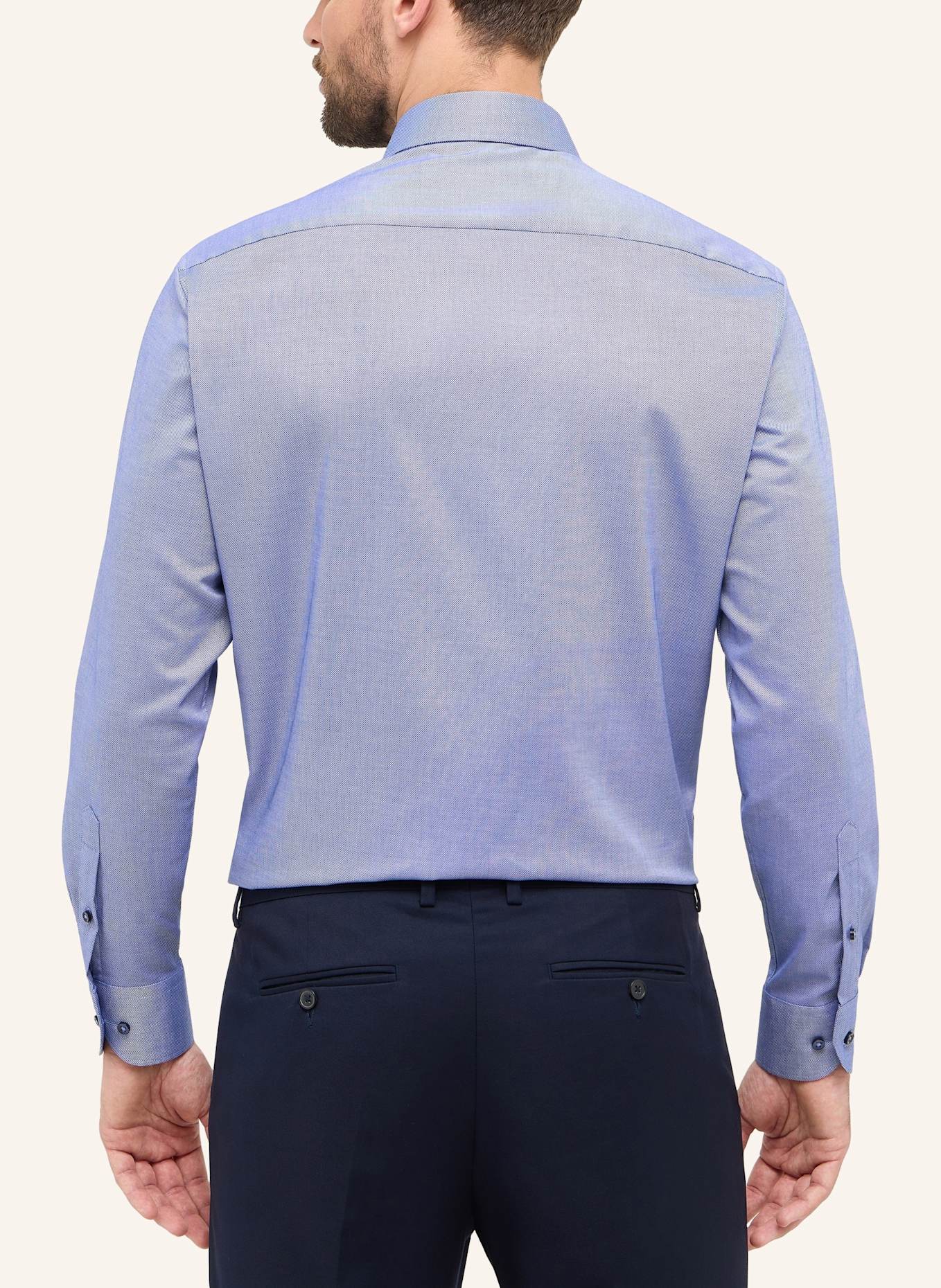 ETERNA Piqué-Hemd Comfort Fit: DUNKELBLAU