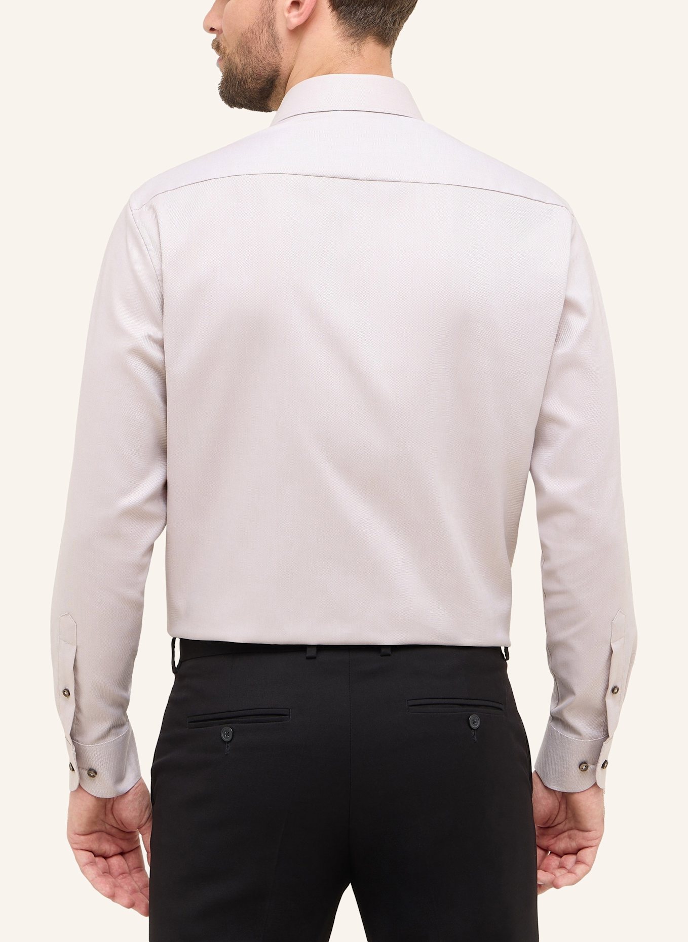 ETERNA Piqué-Hemd Comfort Fit: BEIGE