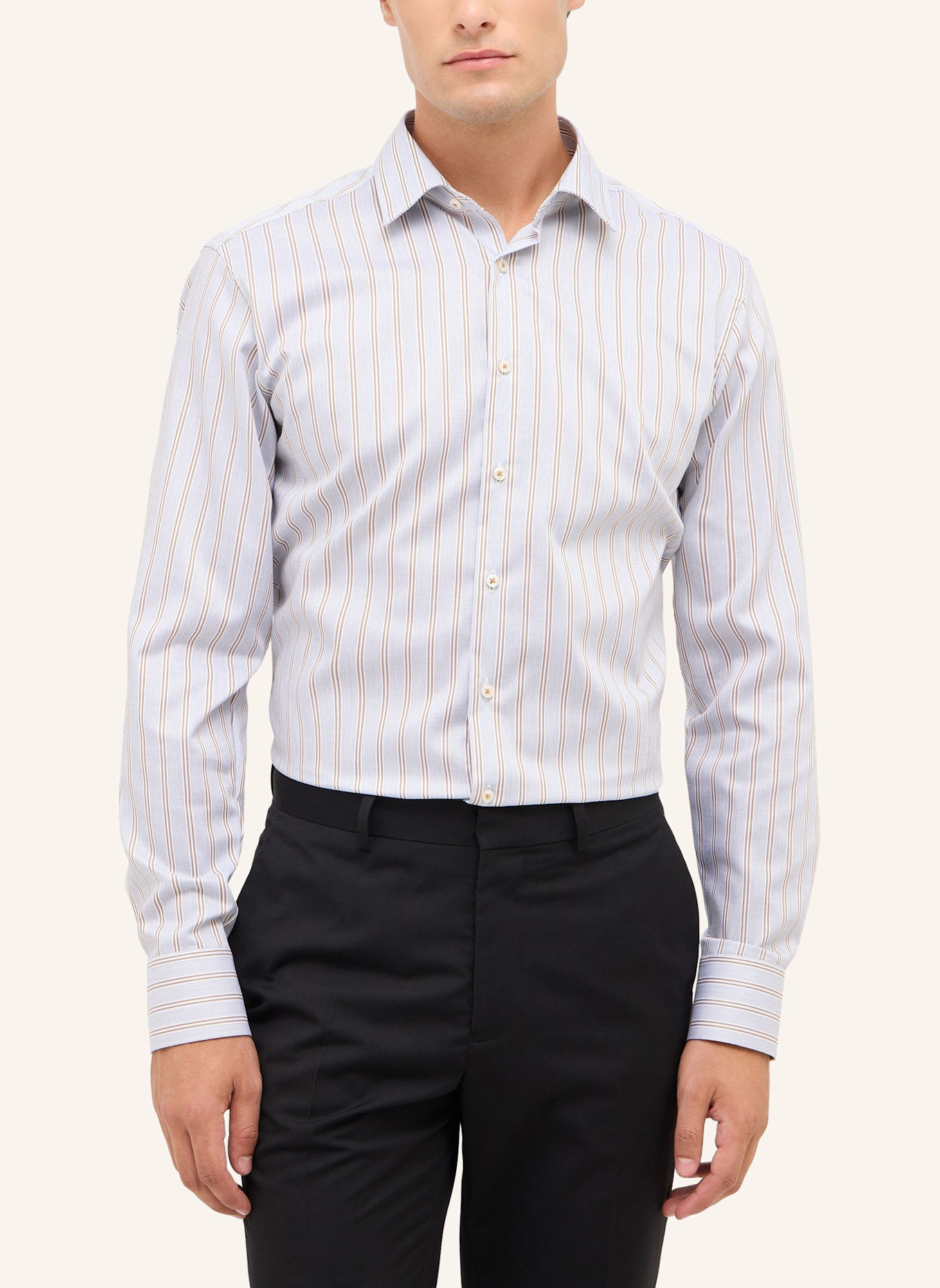 ETERNA Hemd SLIM FIT: TAUPE