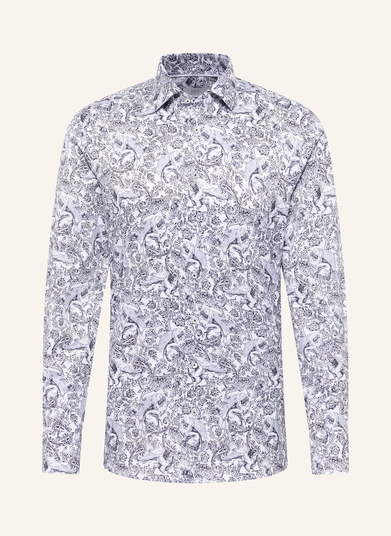 1863 by ETERNA Hemd SLIM FIT: SCHWARZ