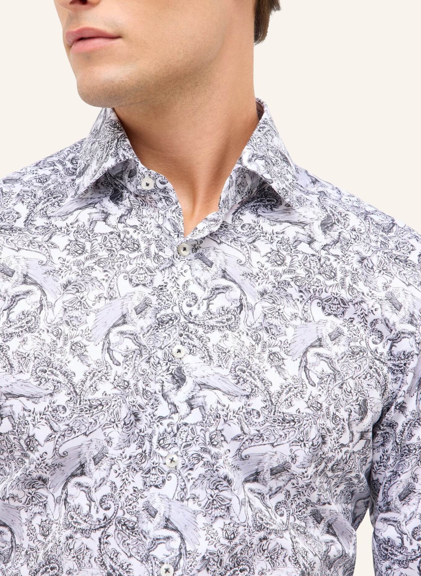 1863 by ETERNA Hemd SLIM FIT: SCHWARZ