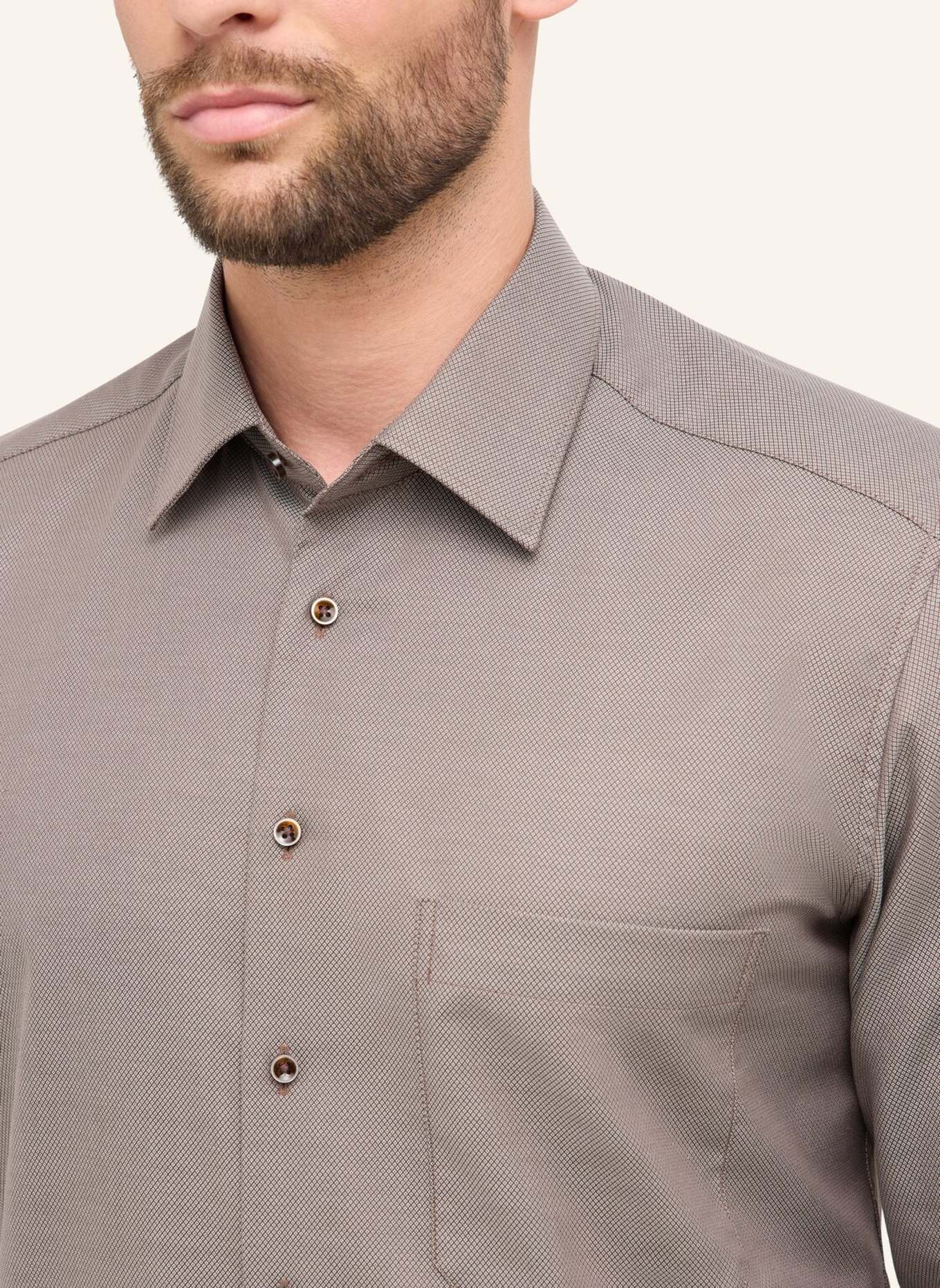 ETERNA Hemd Comfort Fit: BRAUN