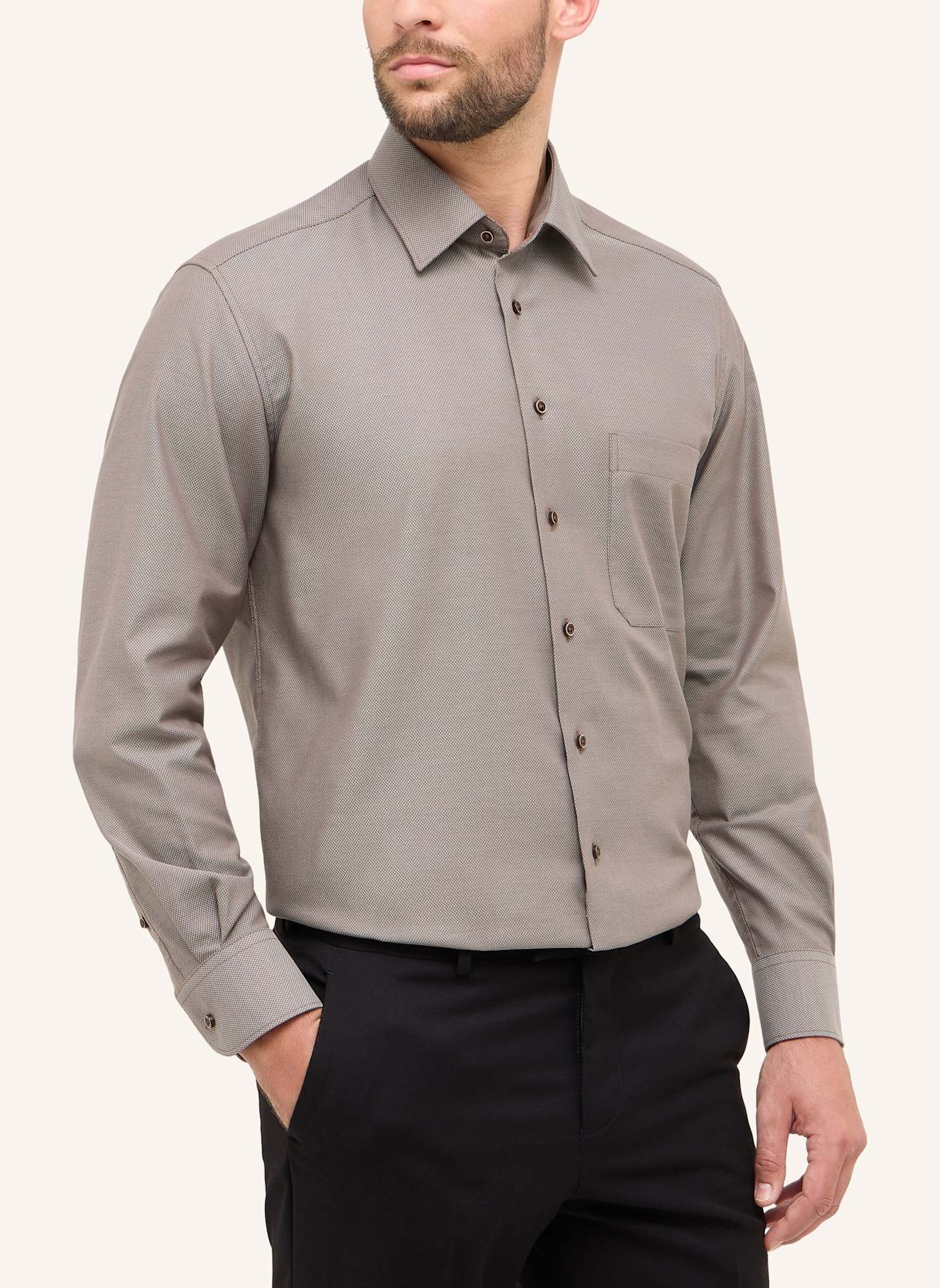 ETERNA Hemd Comfort Fit: BRAUN